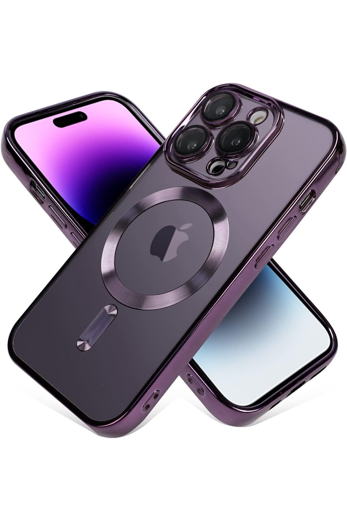 AWH-Case for iPhone 14 Pro Max with Camera Lens Protector, MagSafe Compatible, Shockproof - Purple 3