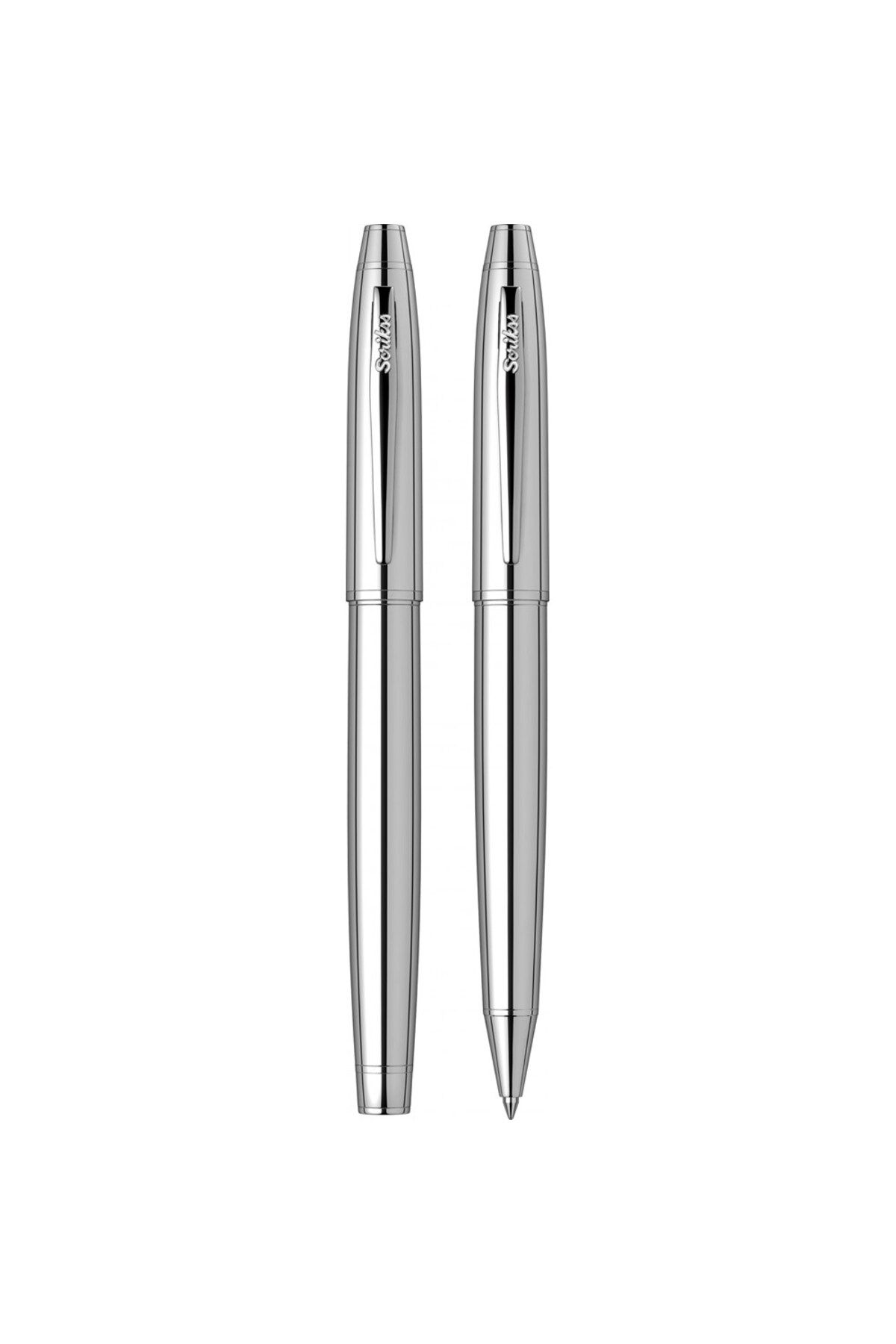Scrikss-35 Fountain-ballpoint Pen Set in Chrome Luxury Box 4