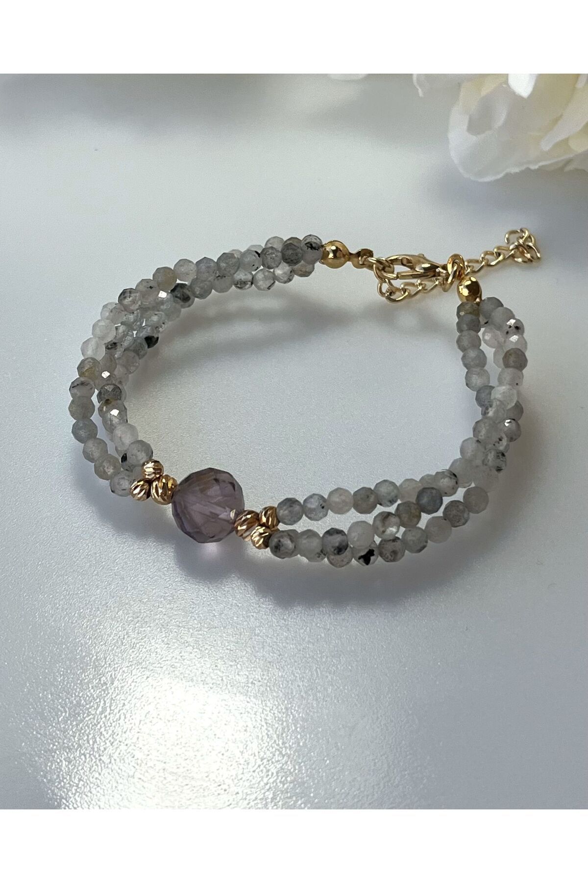 eyla collection Tasarım Doğal Labradorit Bileklik