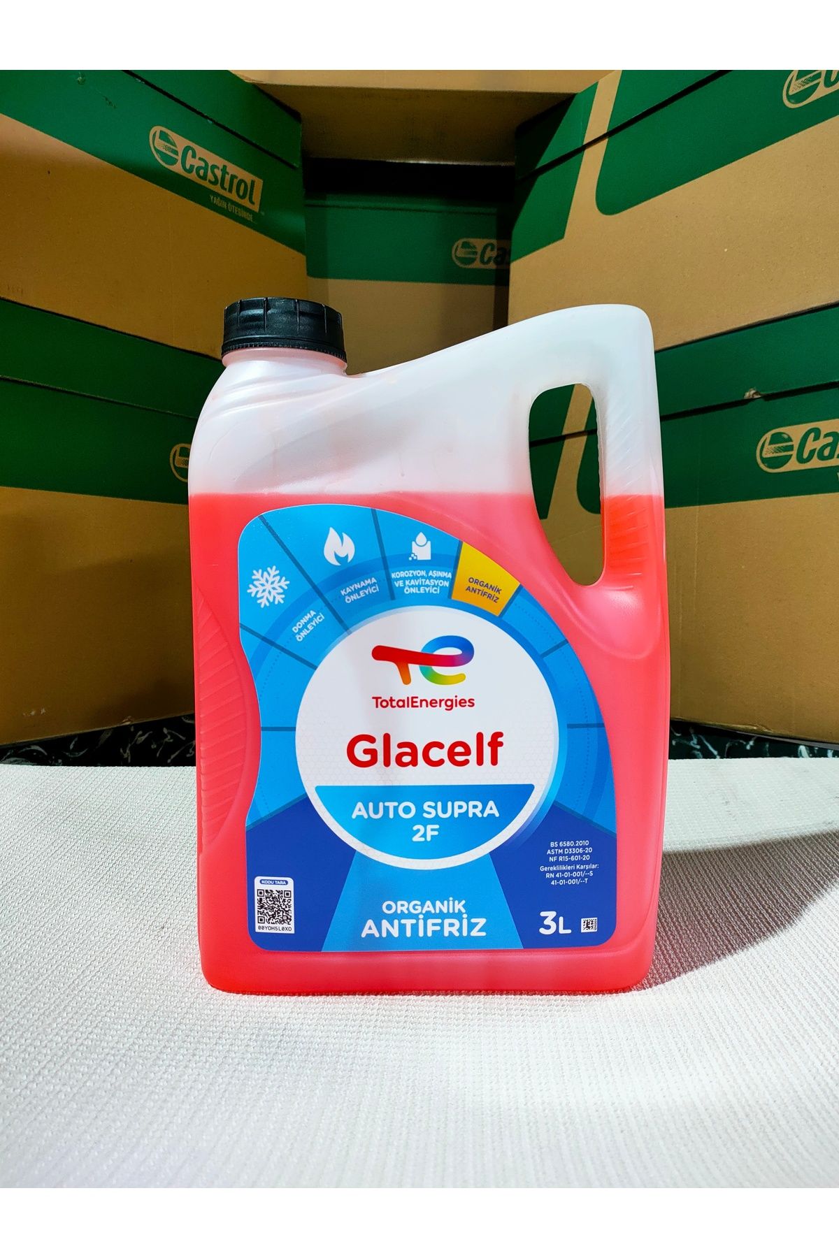 TOTAL Glacelf 2F Supra 3 LT Organik Kırmızı Antifriz