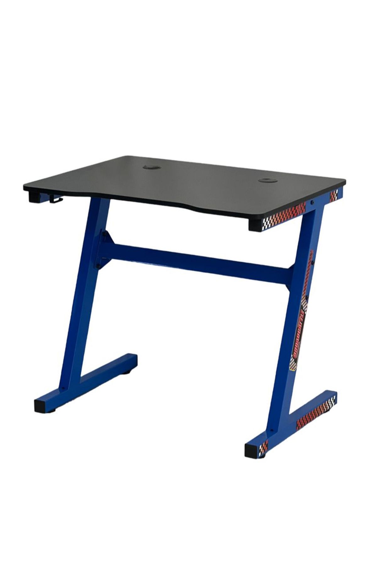 TrentonGCC-Modern Gaming Desk – with Sturdy Blue Metal Frame 80x60x72cm 1