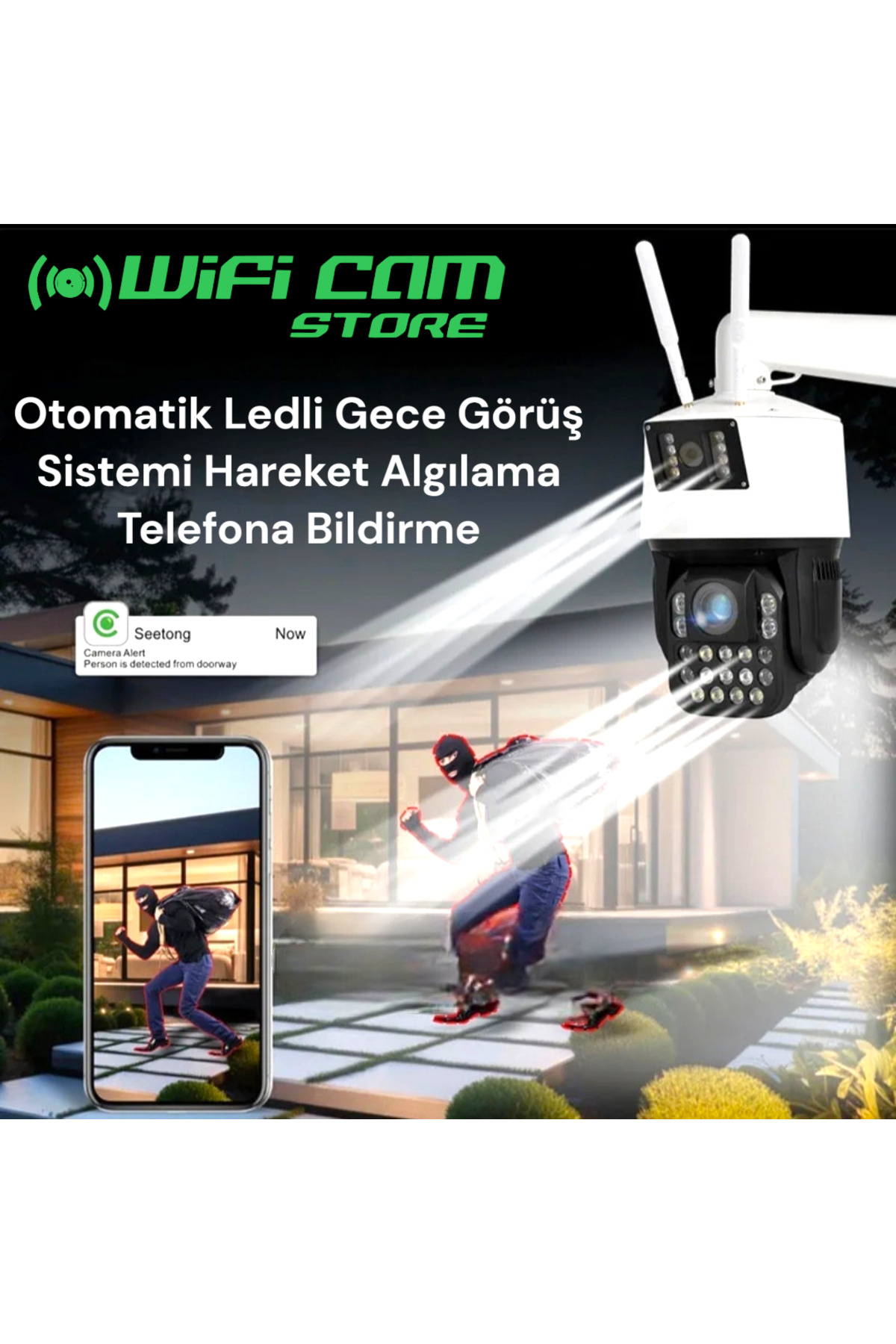 WIFICAM PLUS Çift Kameralı 42X Optik Zoom Dev Metal Kasa WIFI