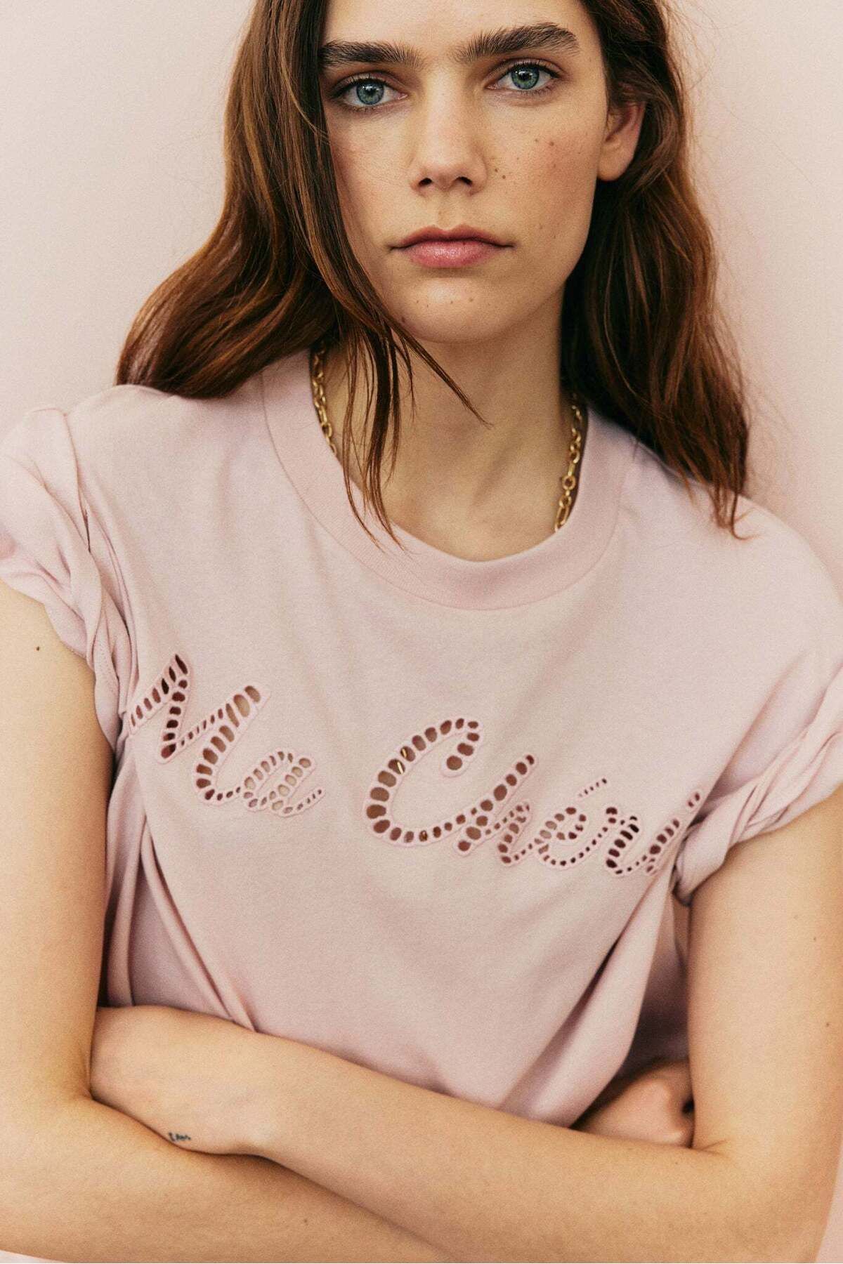 H&M-تي شيرت كبير الحجم بتفاصيل نقوش 6