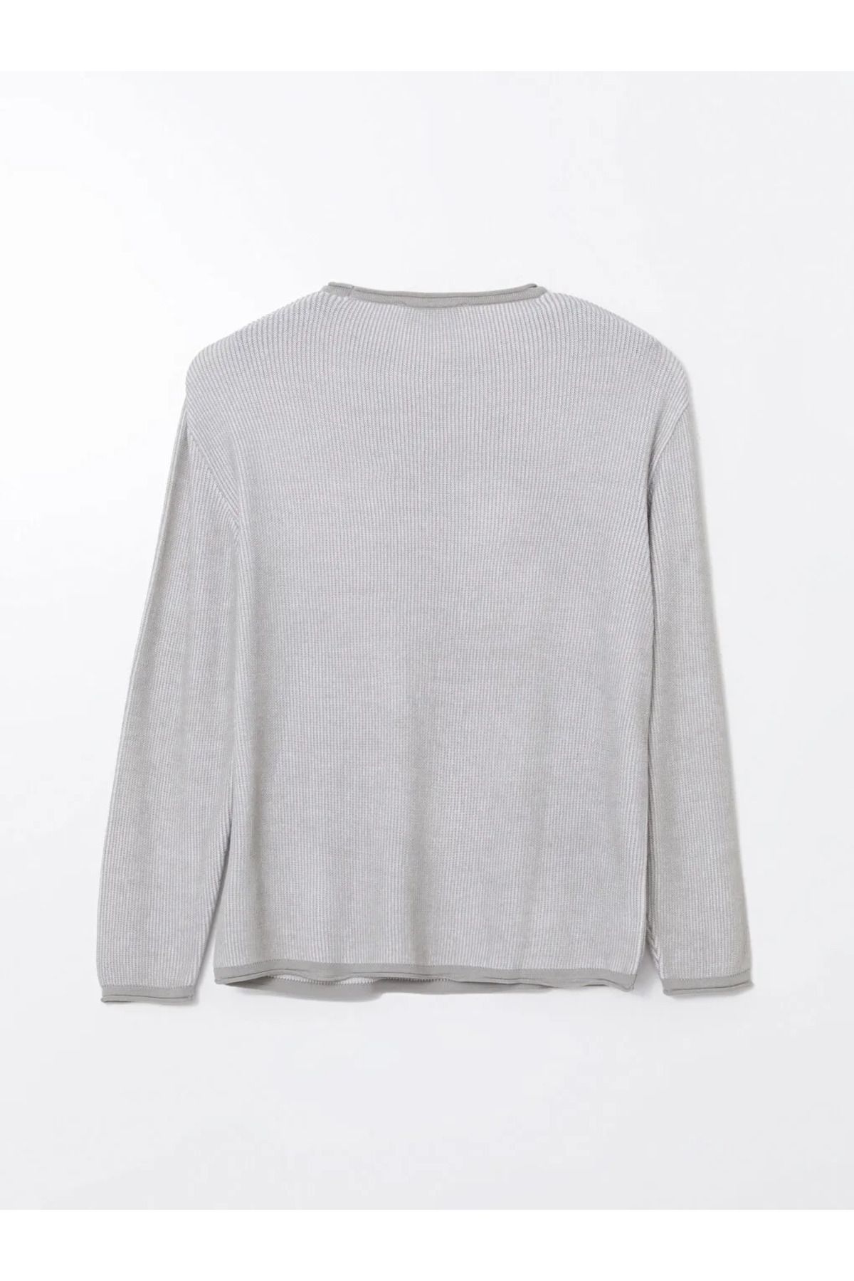 LC Waikiki-Xside Gray Crew Neck Long Sleeve Men's Knitwear Sweater 2
