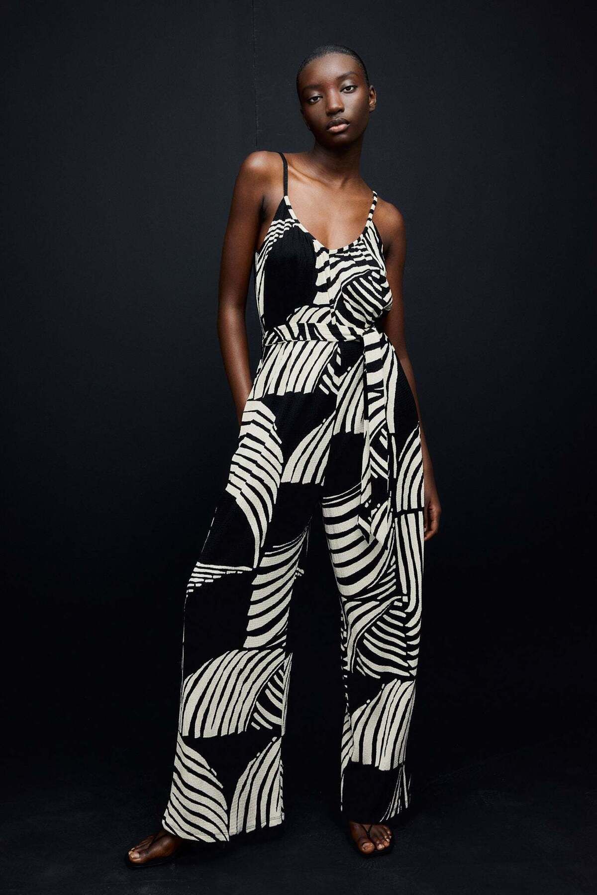 H&M-Tie-belt jersey jumpsuit 3