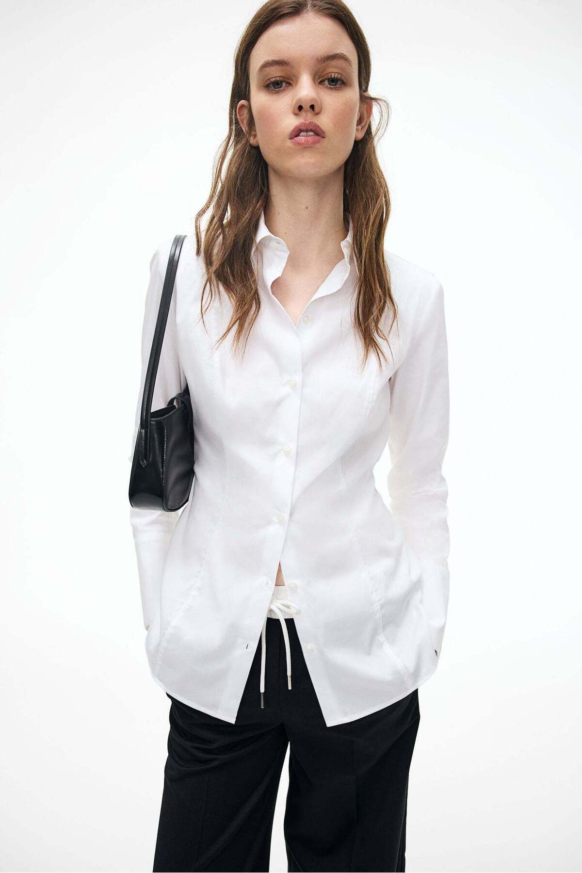 H&M-Shoulder-pad tapered-waist shirt 7