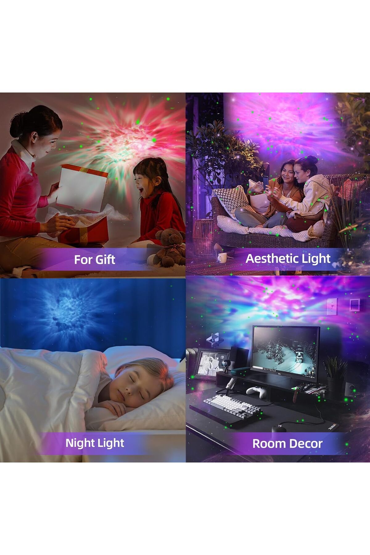 AWH-Star Projector Night Light, Astronaut Galaxy Lamp, 360° Rotation, Remote & Timer 7