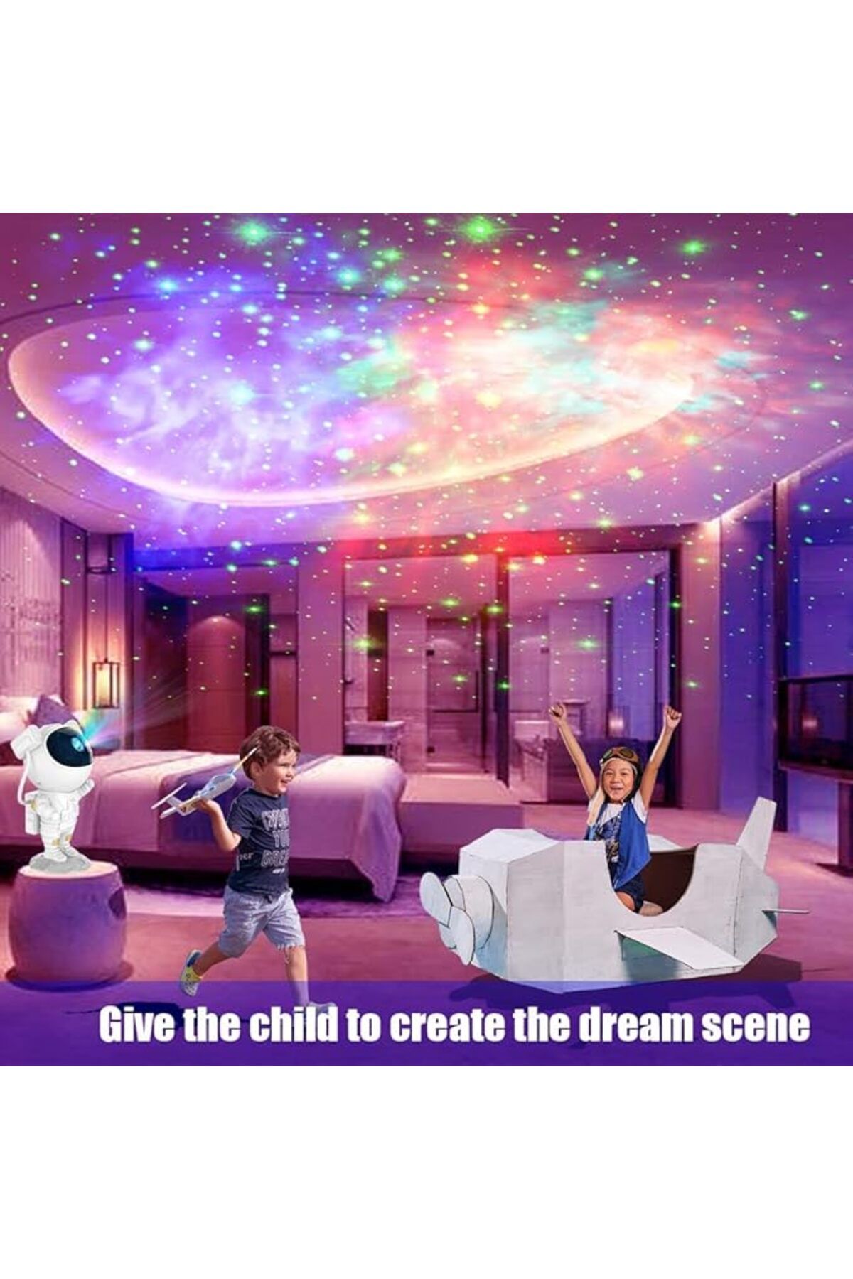 AWH-Galaxy Light Projector – Starry Night Lamp with Timer & Remote, Adjustable 6