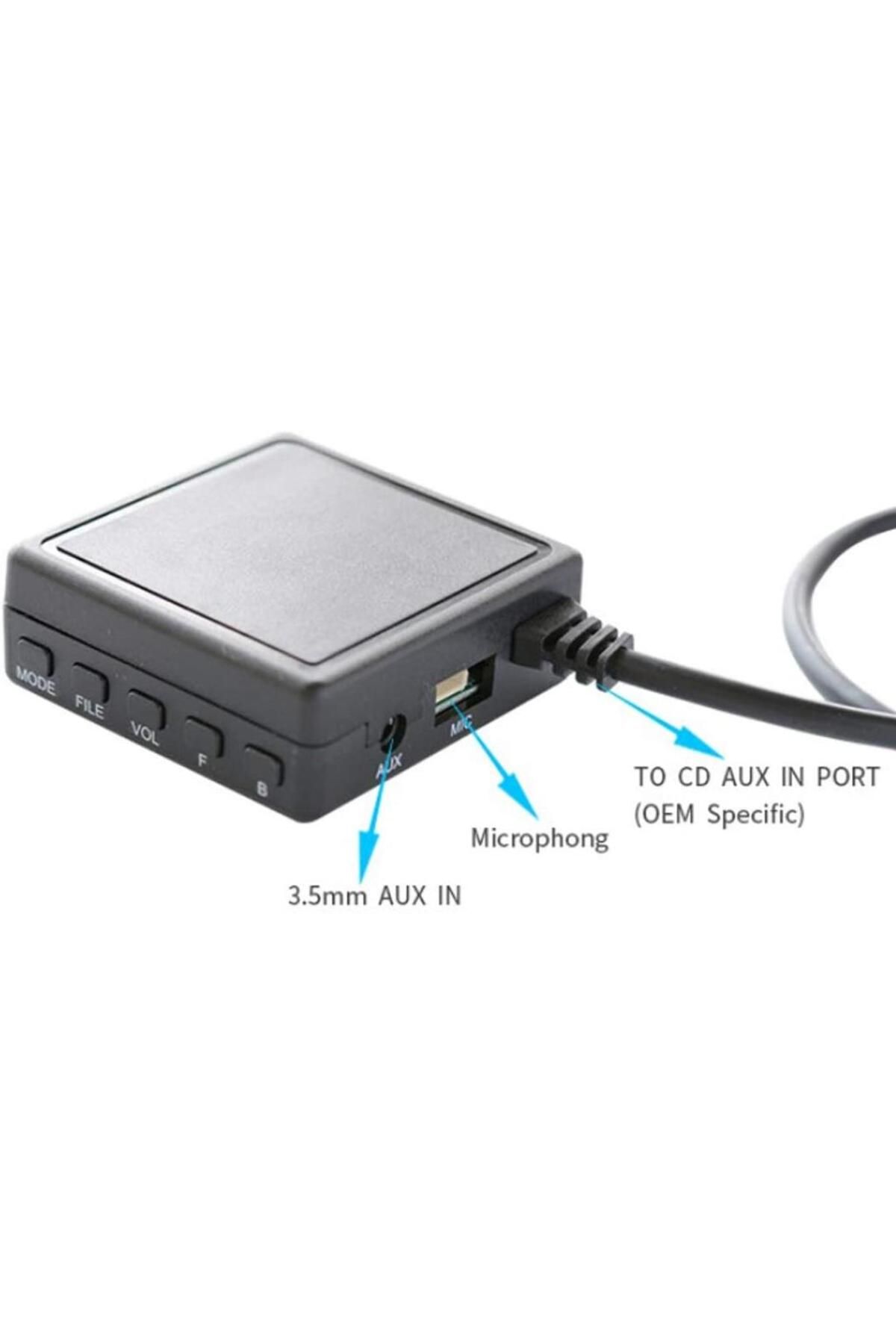 Techmaster-Opel Astra Zafira Tigra Cd30 Bt 5.0 Aux Adapter with Microphone Sku7 Usb Tf Card Input 6