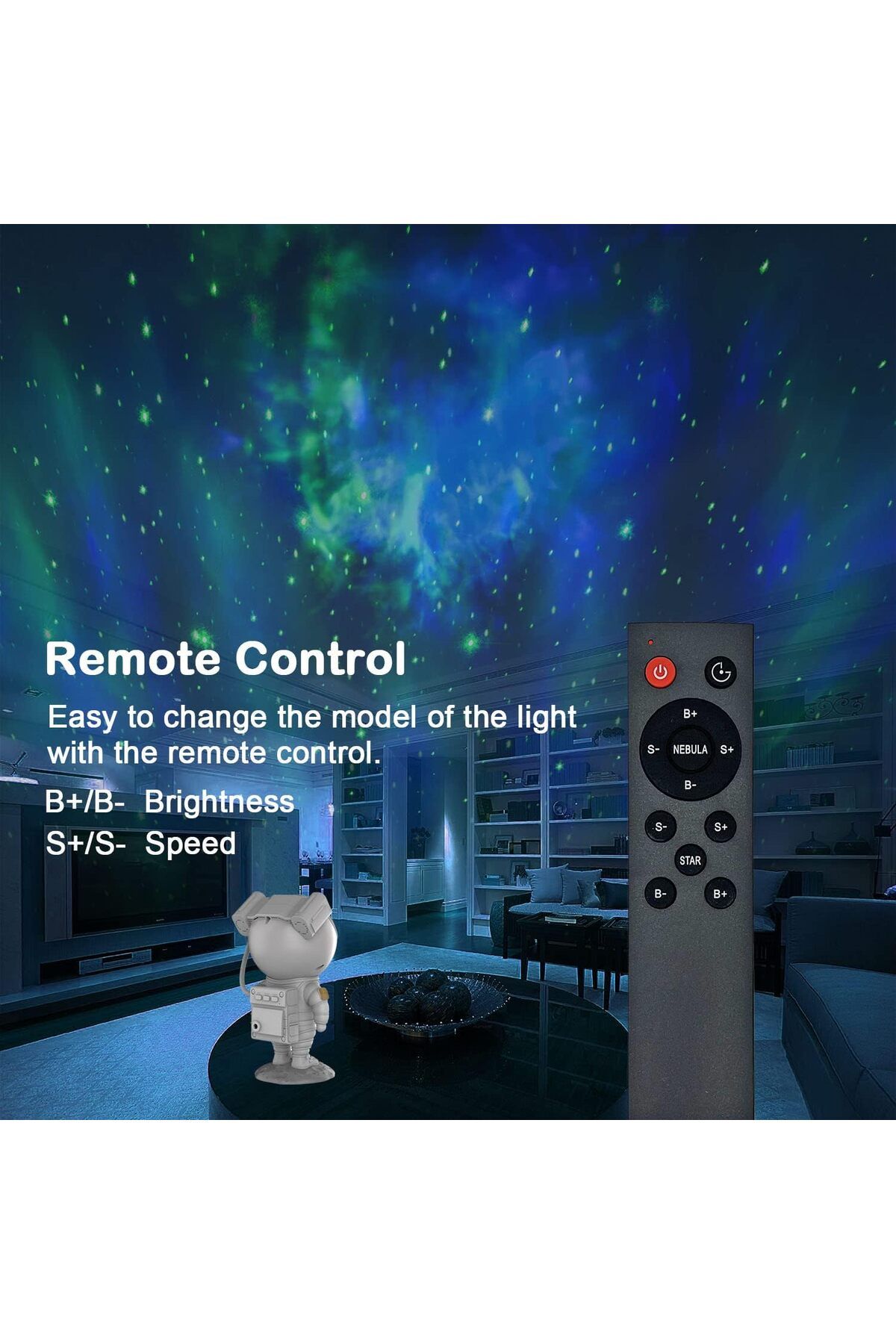 AWH-Astronaut Galaxy Light Projector  Space Buddy Night Light with Remote Control Timer 5