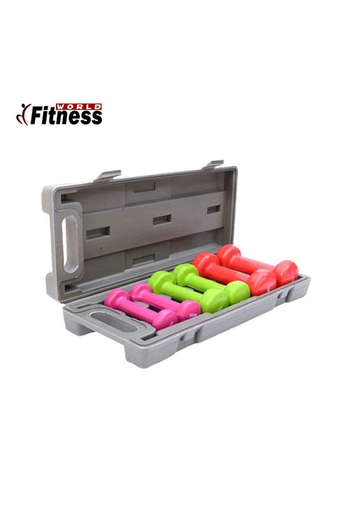 Fitness World-طقم دمبل 6 كجم متعدد الألوان من فتنس وورلد 2