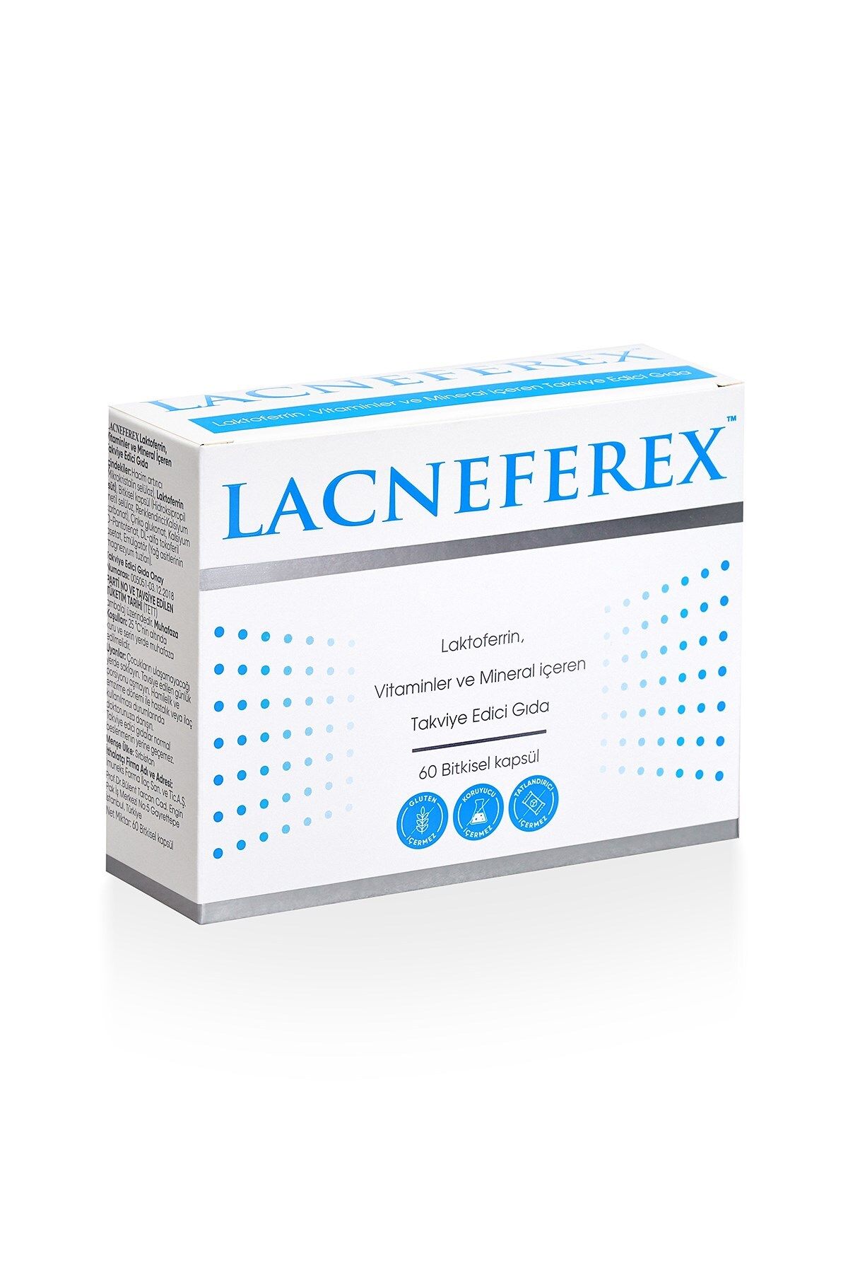 Imuneks Farma Lacneferex™ Laktoferrin, Vitaminler ve Mineral içeren Takviye Edici Gıda 60 Kapsül