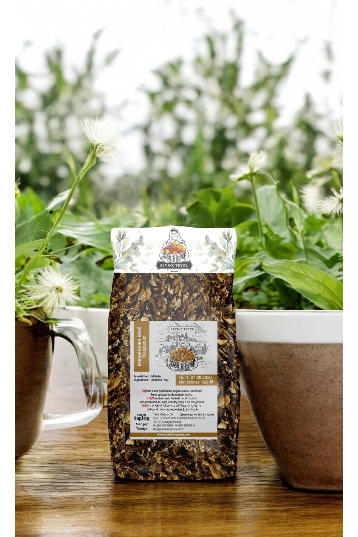 Organik Teyze-Dandelion Root, Dandelion Root, Taraxacum Officinale 50g 1