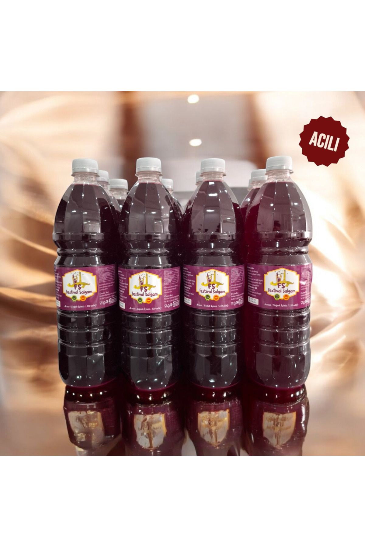 FŞ FESTİVAL ŞALGAM 12×1 litre %100 doğal acılı tanesiz şalgam