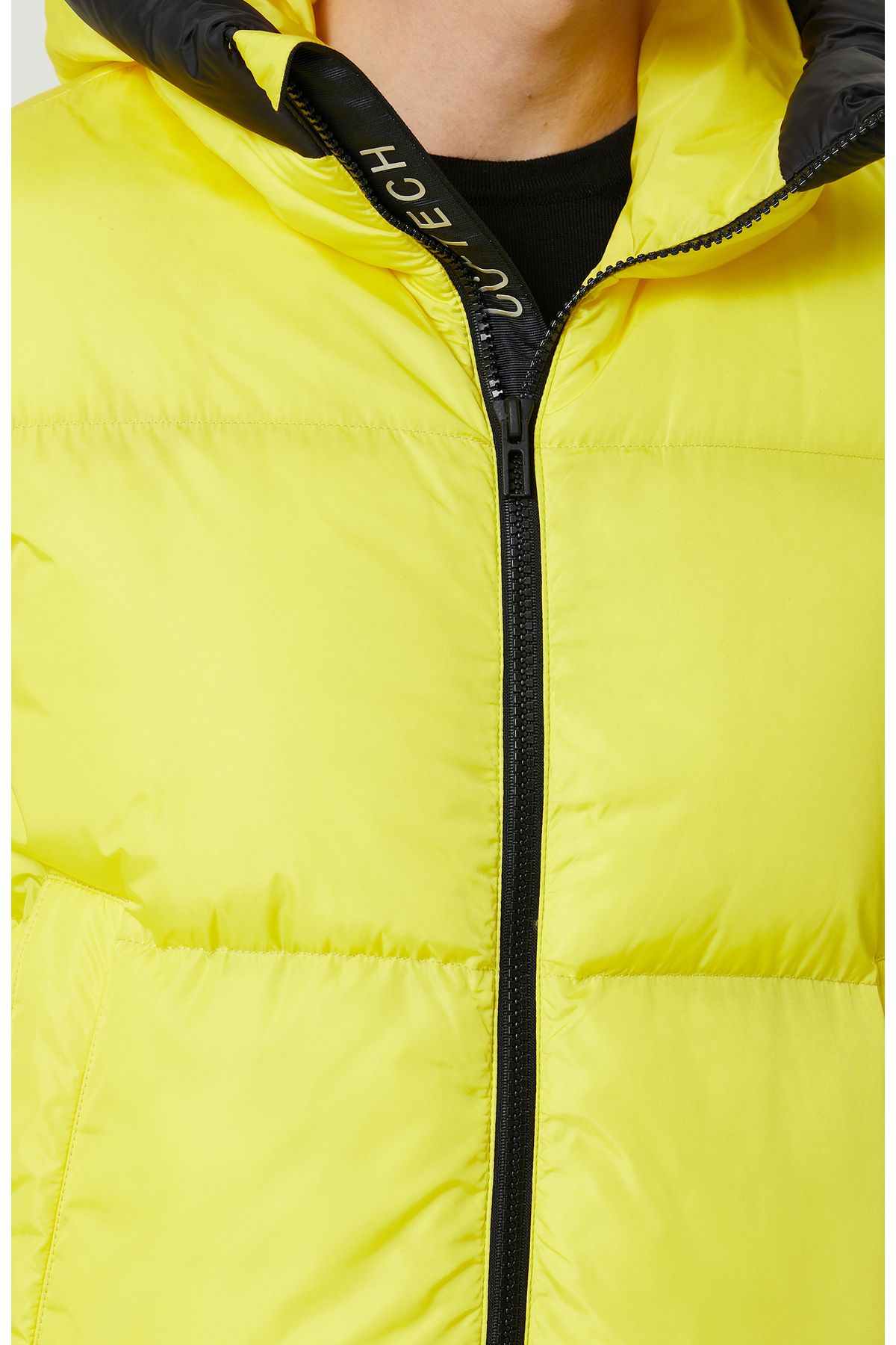 N-Tech Baskı Detaylı Sarı Mont - 7
