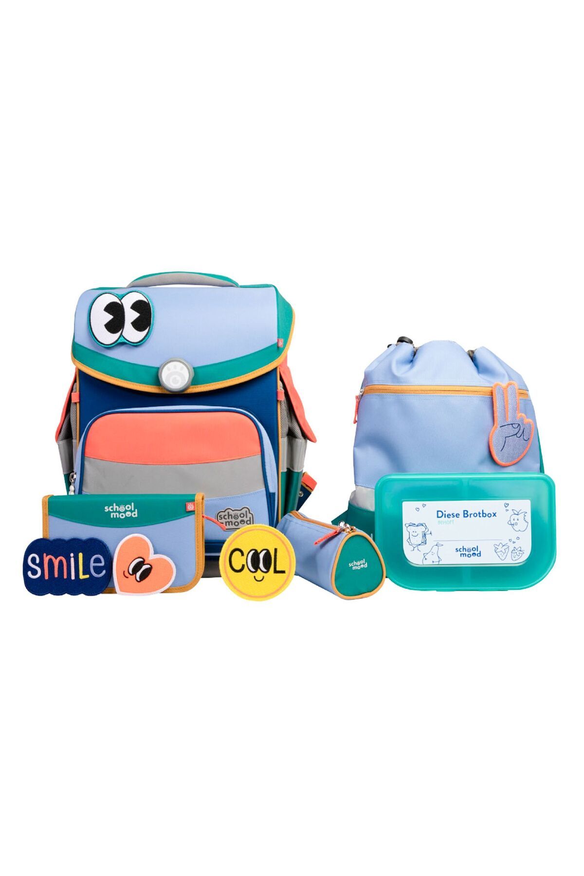 School Mood Set De Ghiozdane Școlare Timeless Pro, 7 Piese Unisex - One Size