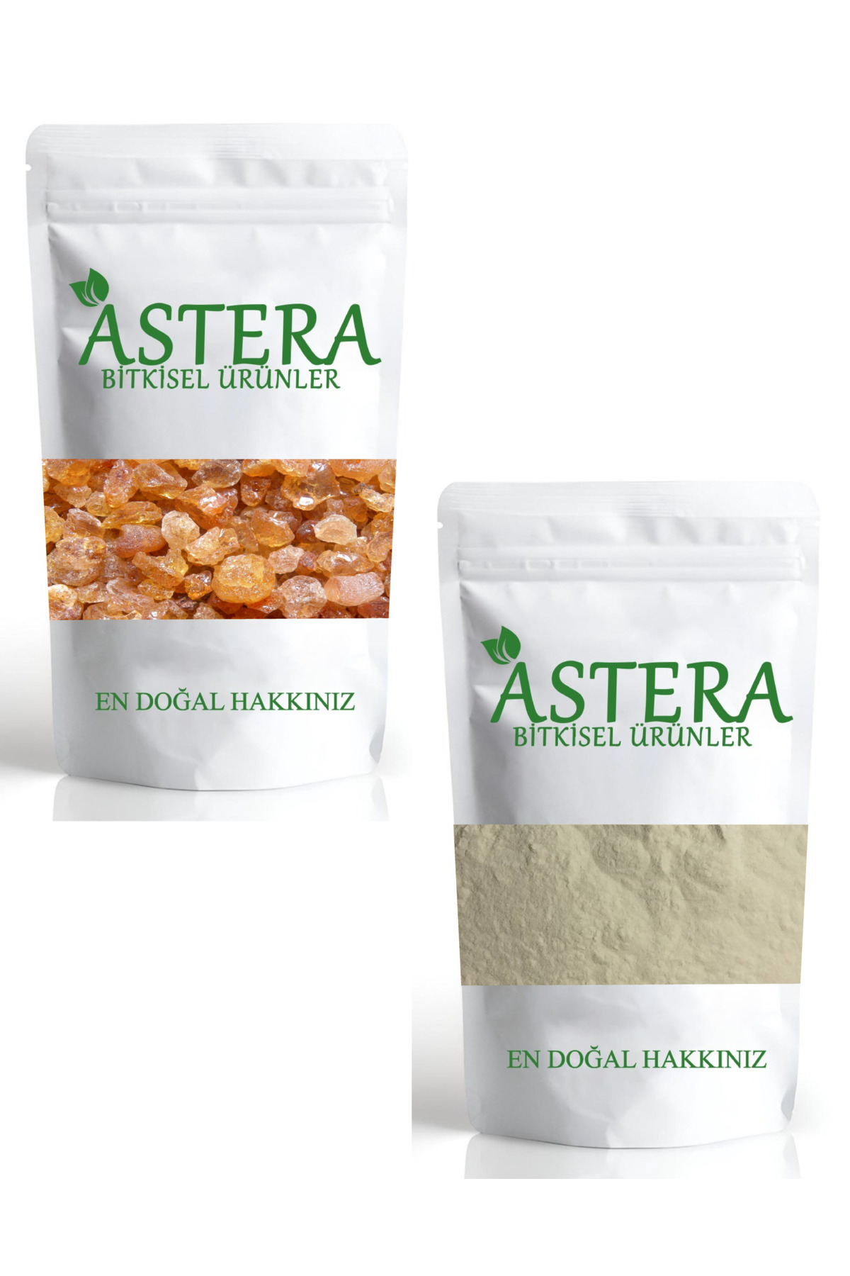 ASTERA 100 Gr Tane Arap Zamkı + 100 Gr Toz Arap Zamkı ( Zamkı