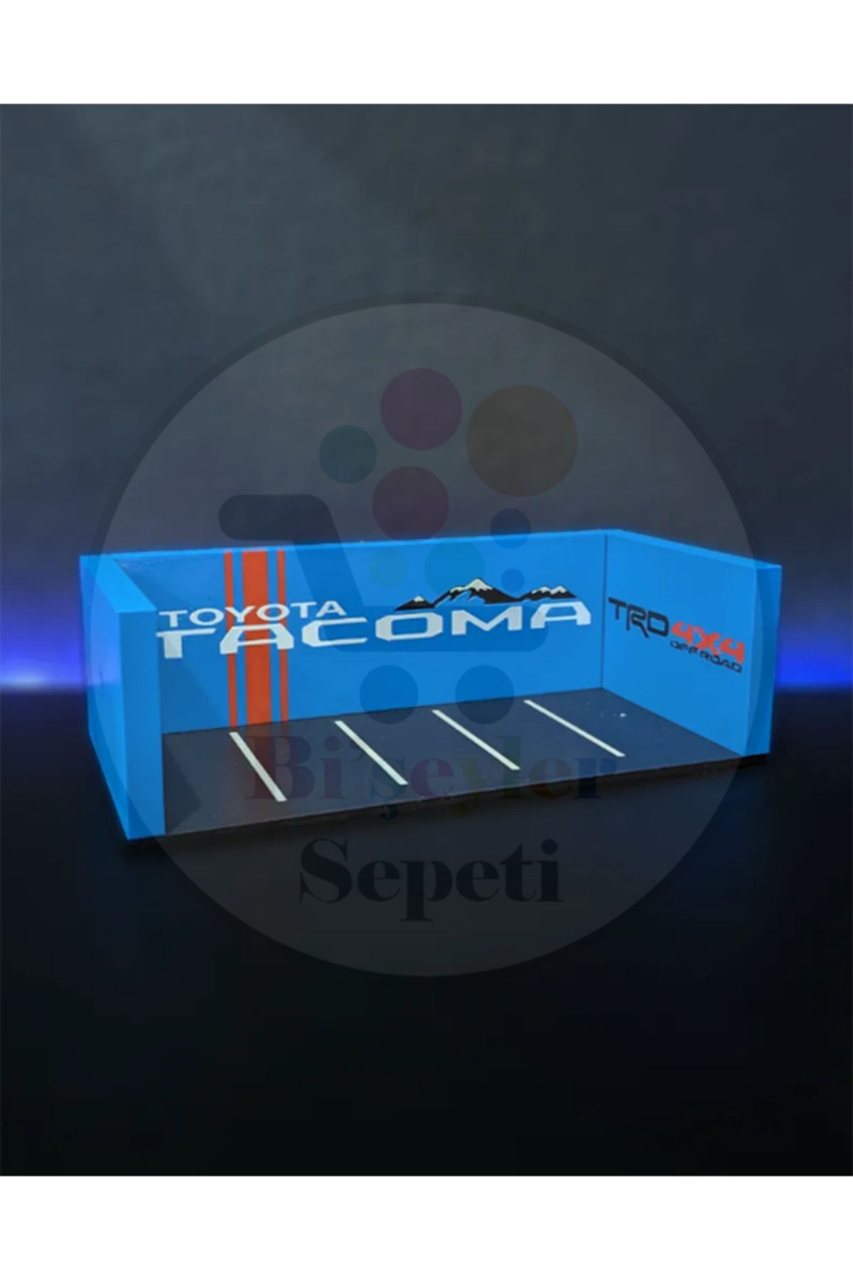 Bi'şeyler Sepeti-Toyota Tacoma 1:64 Diorama Garage Parking Diecast - Car Not Included. 3