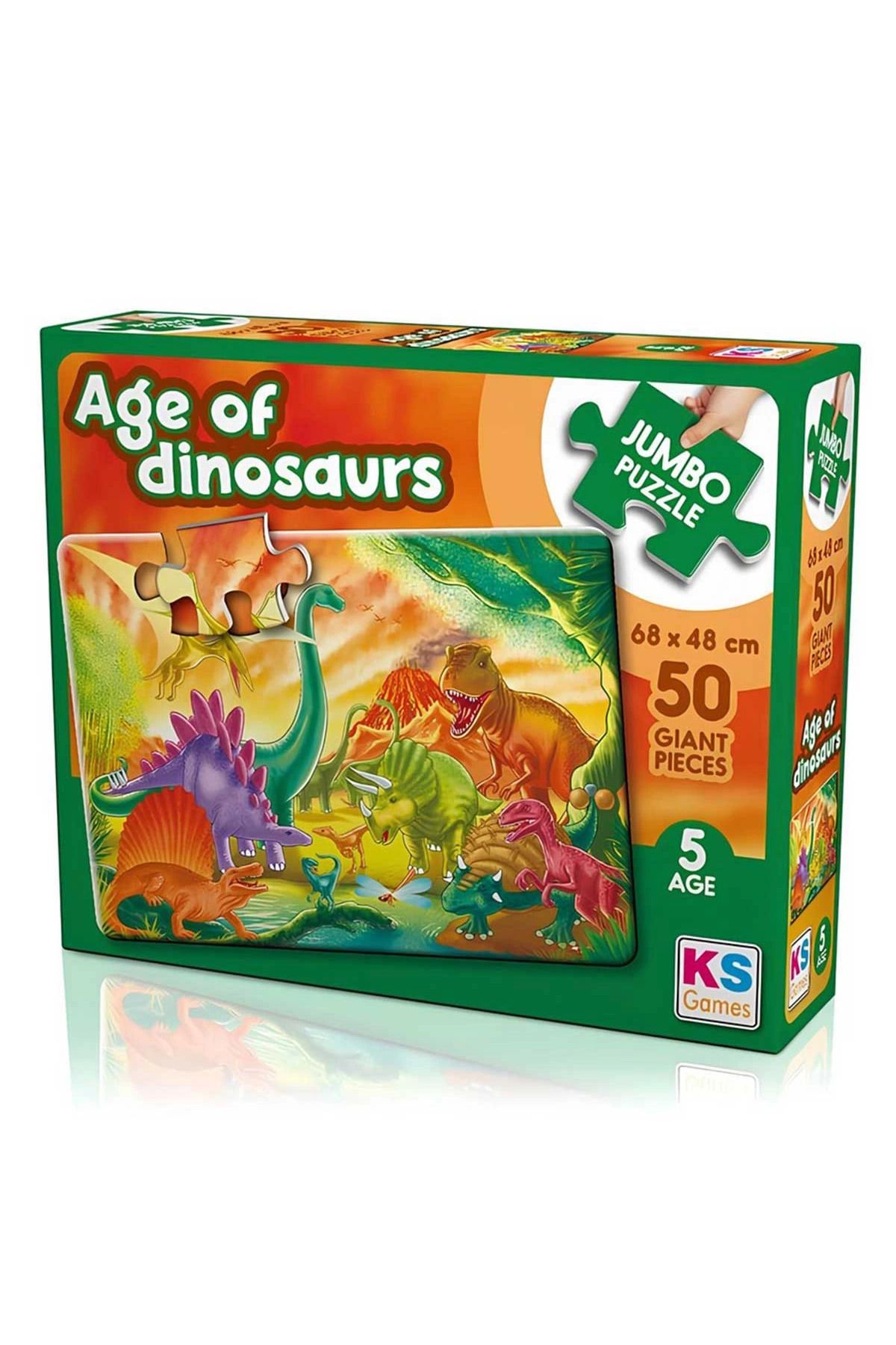 misan KS Games The Age Of Dinosaurs Jumbo Puzzle 50 Parça