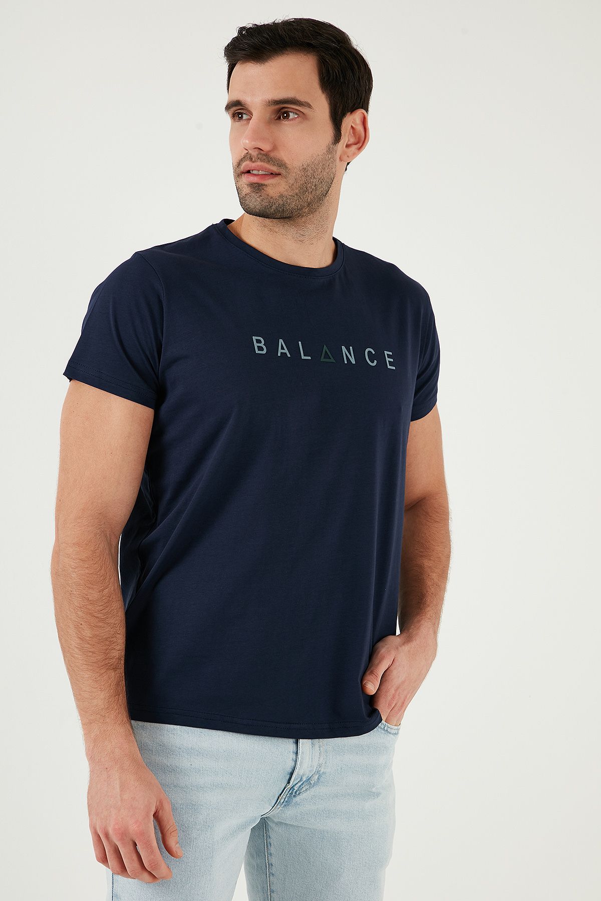 Buratti-Men's Slim Fit Crew Neck Cotton t Shirt - 541Balance 6