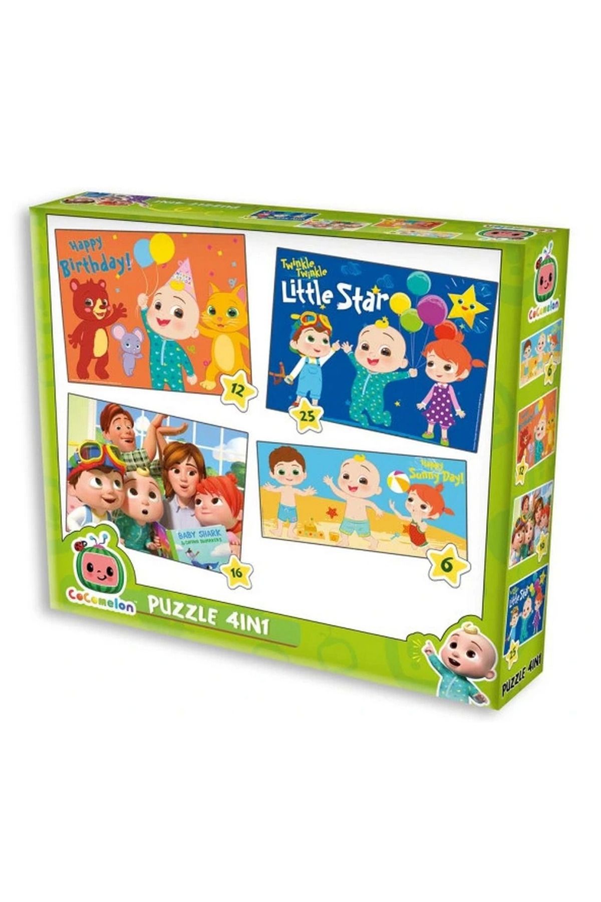 misan Cocomelon 4 in 1 Puzzle Seti Eğlenceli ve Eğitici