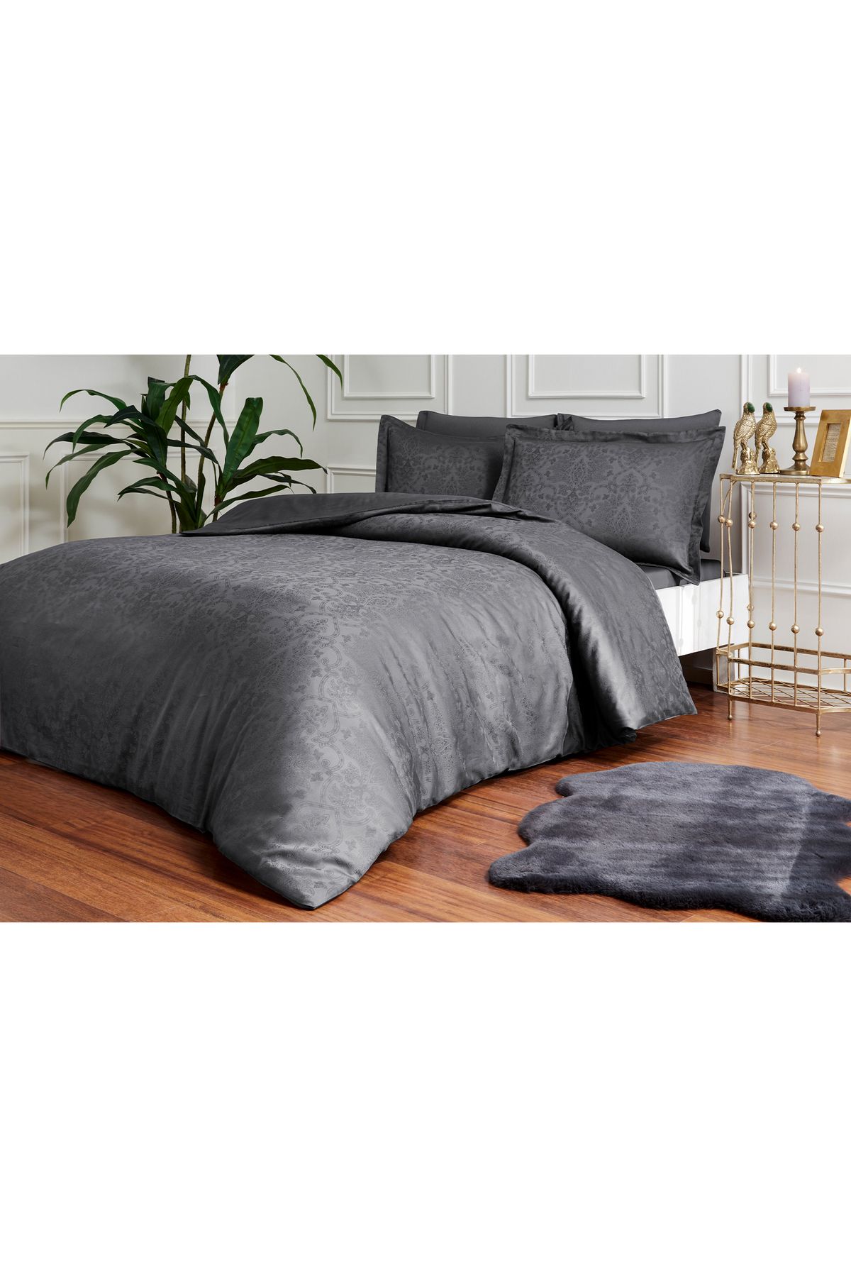 Özdilek-Özdilek Ornament Double Jacquard Satin Duvet Cover Set 4