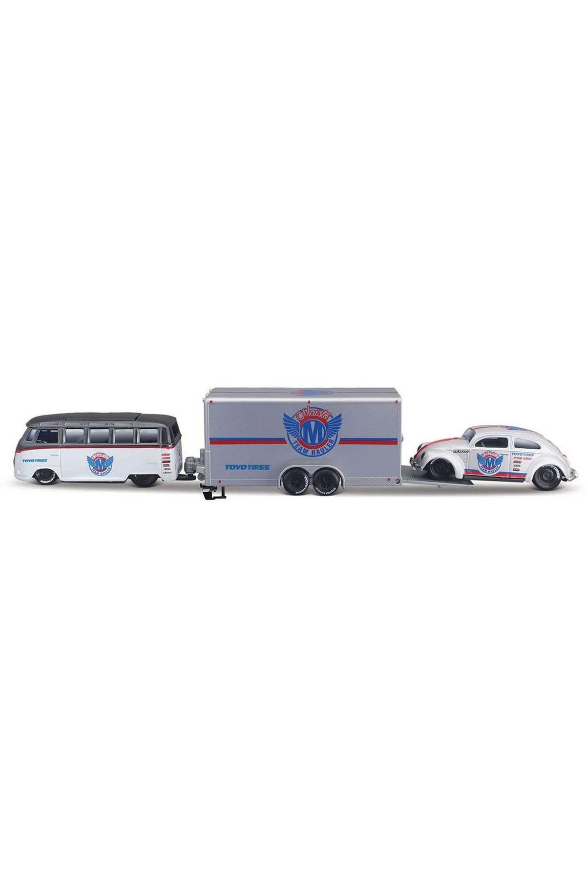 misan Maisto 1/64 Design Seri Yarış Takımı Römork ve Araç Set