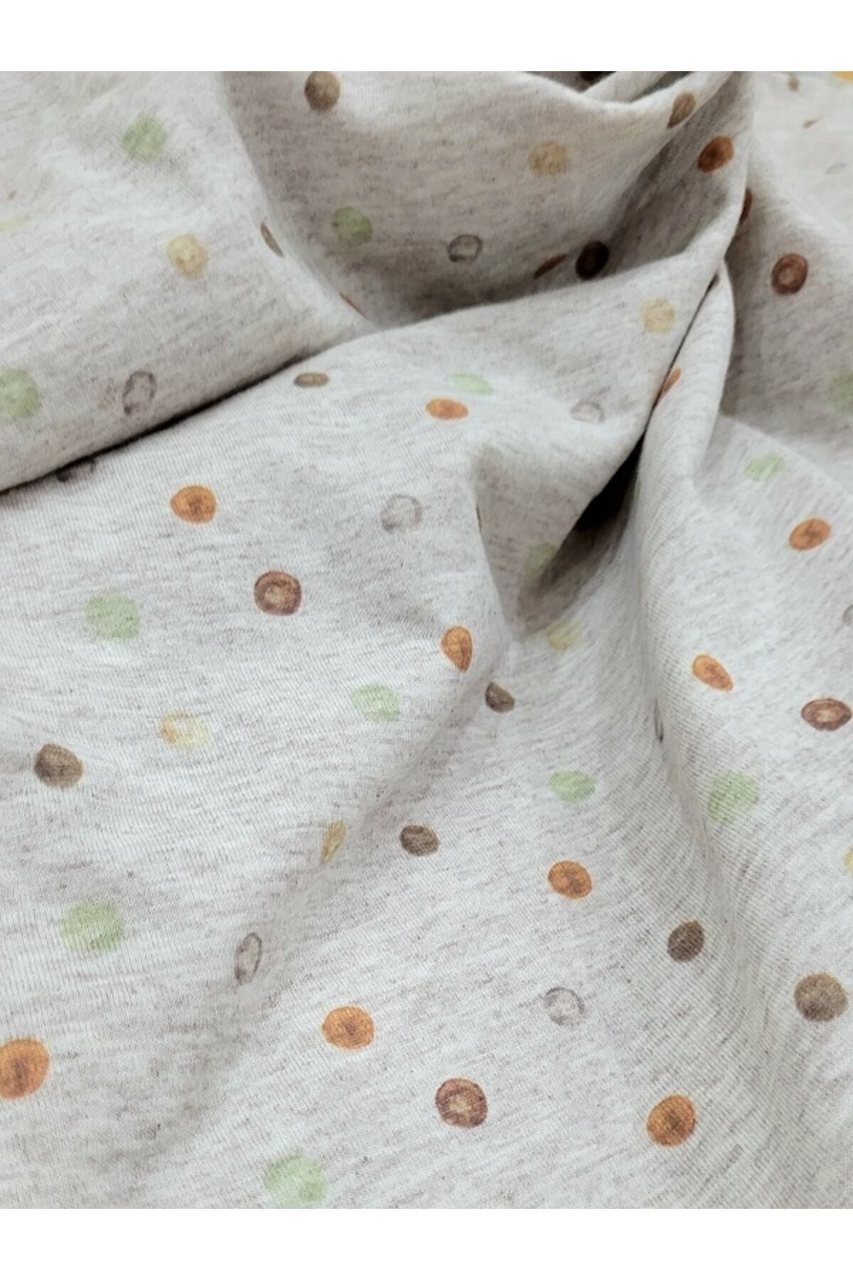 PAMUK HANIM OUTLET Tek katlı Pamuklu Penye Kız erkek Yenidoğan-bebek Kundak Battaniyesi/puantiye fotoğrafı 4 (önizleme)