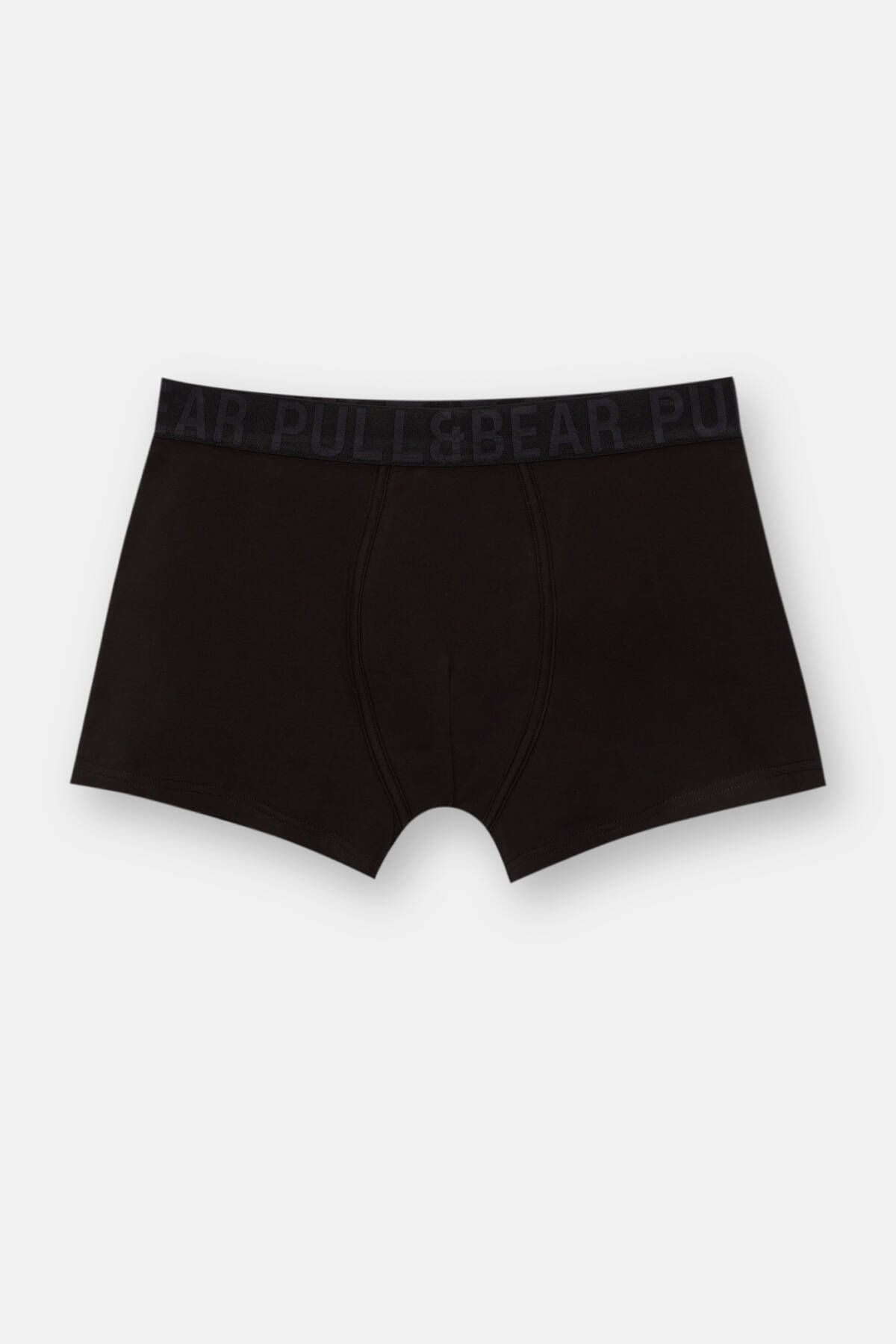 شورت باکسر مشکی مردانه بسته بوکسور 3 P و B Pull Bear Pull & Bear