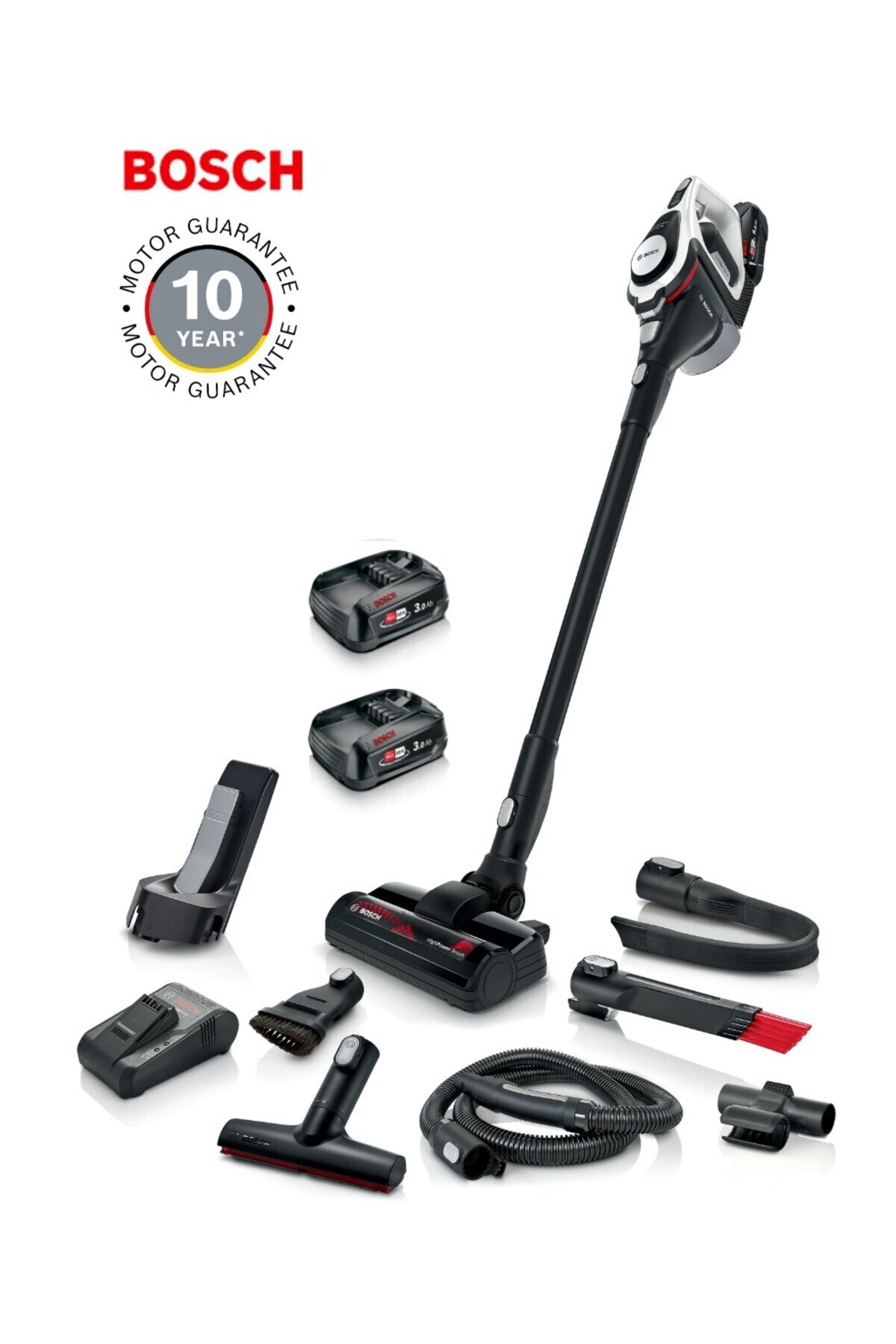 Bosch Unlimited Serie 8 Kablosuz Süpürge Gen2 Dikey Şarjlı Çift Bataryalı 90dk Temizlik Lambader Hediye