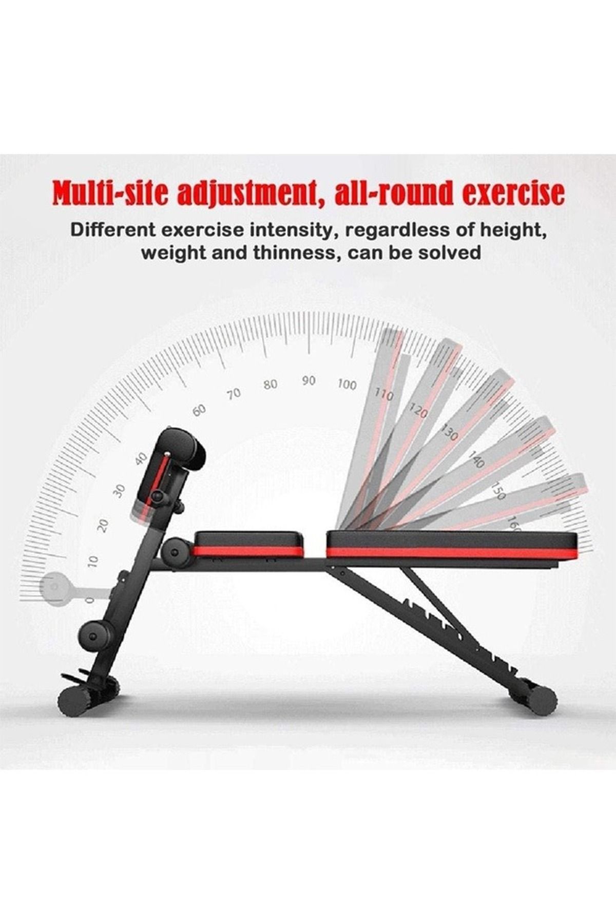 Fitness World-مقعد رفع الأثقال القابل للتعديل، مقعد صالة الألعاب الرياضية المنزلية مع مقعد تدريب متعدد الوظائف مع الدمبل 5