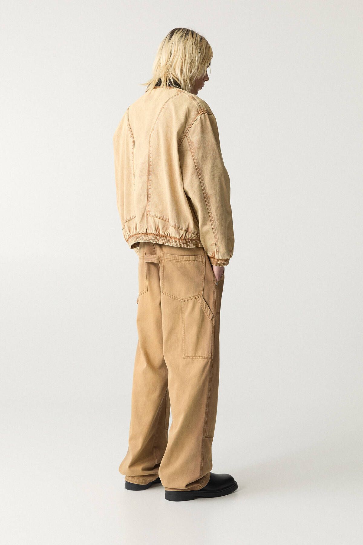 شلوار چند رنگ مردانه نجار قهوه ای اورجینال Pull Bear Pull & Bear