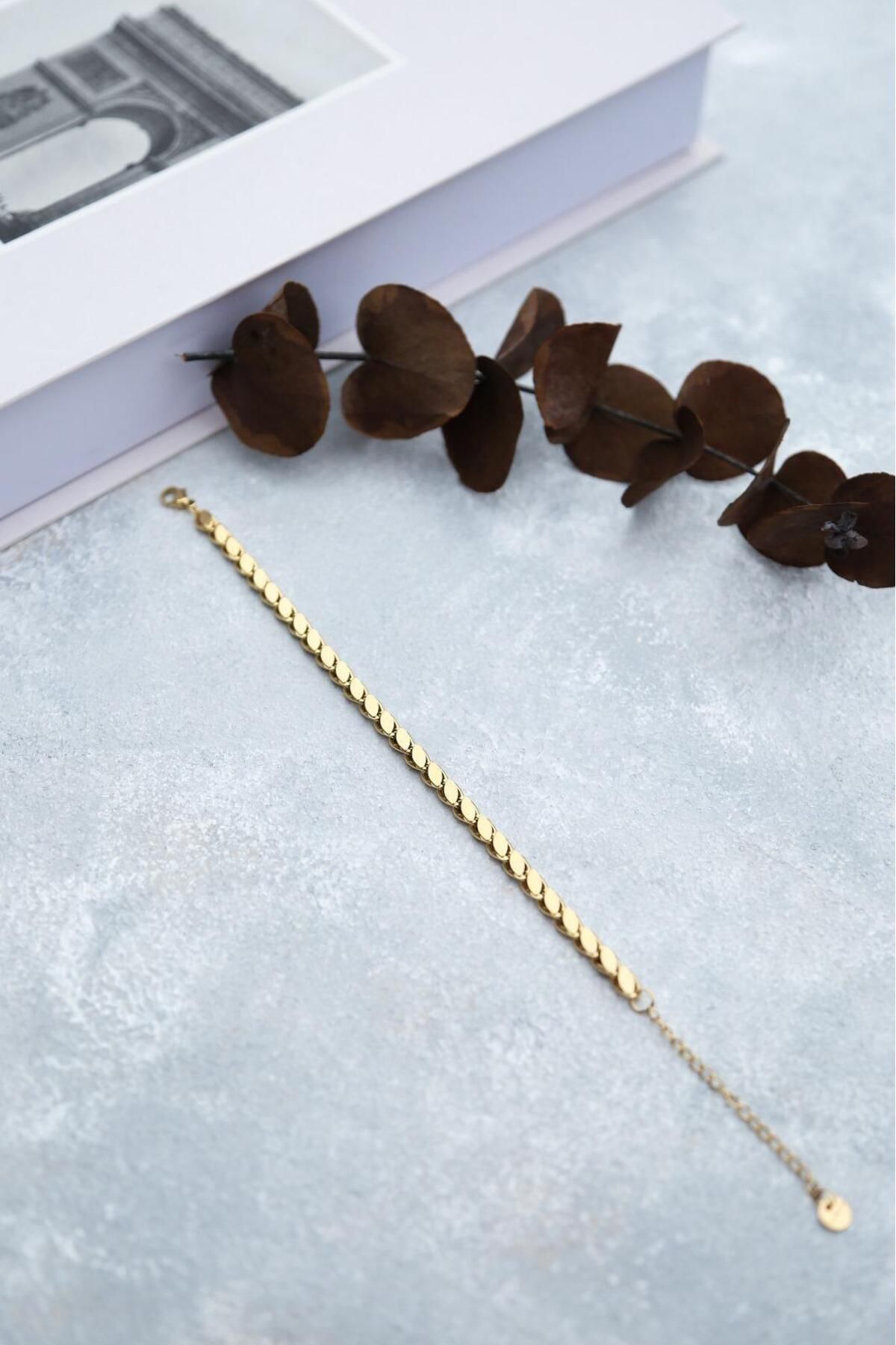 HEDİYELANDY Arpa Çelik Bileklik (Gold) Blk 2206