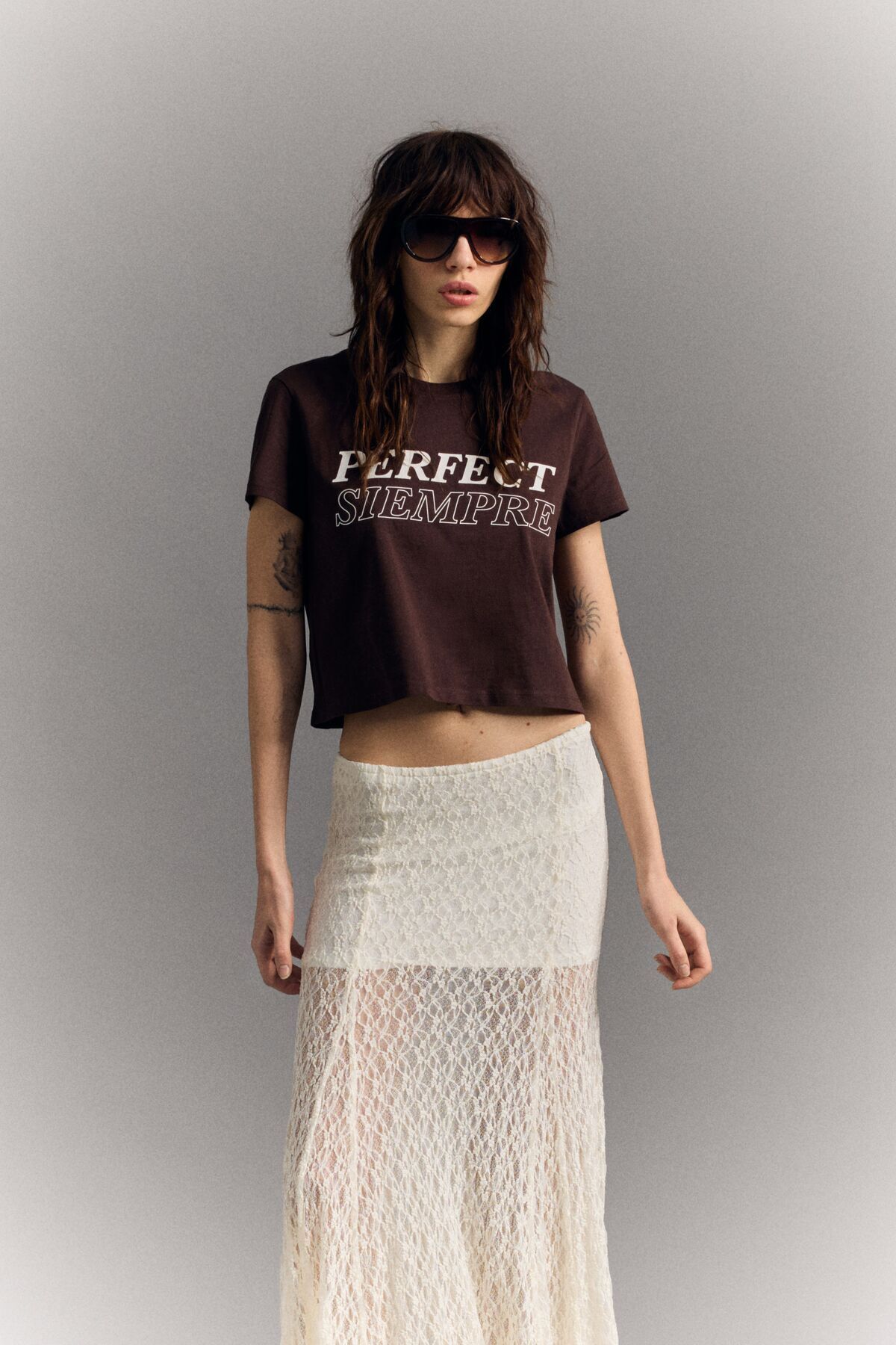 Bershka-Blonde lace midi skirt 3