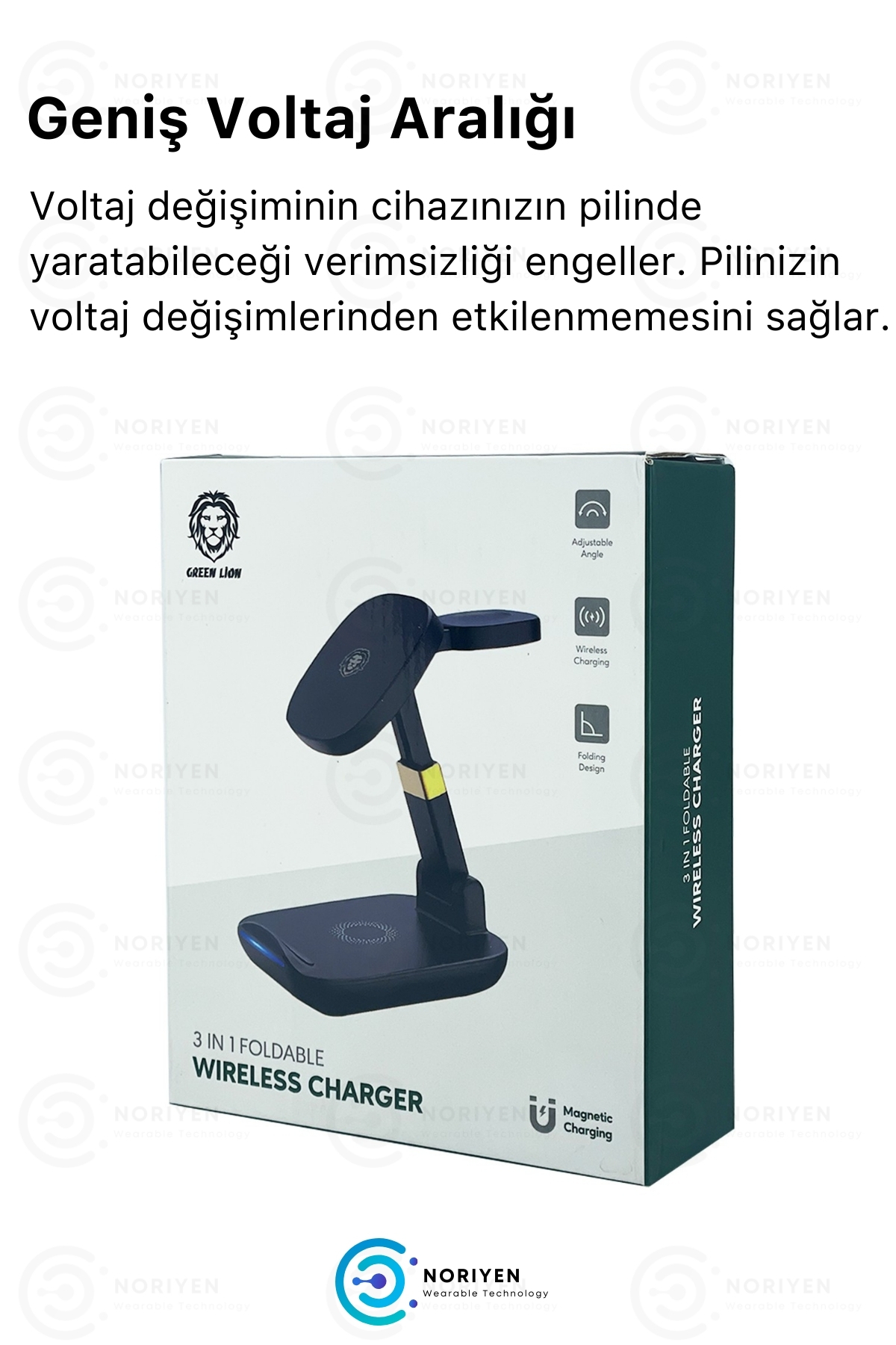 Premium Seri Manyetik Wireless Kablosuz Şarj İstasyonu iPhone iOS Android Uyumlu Lüks Şarj Standı