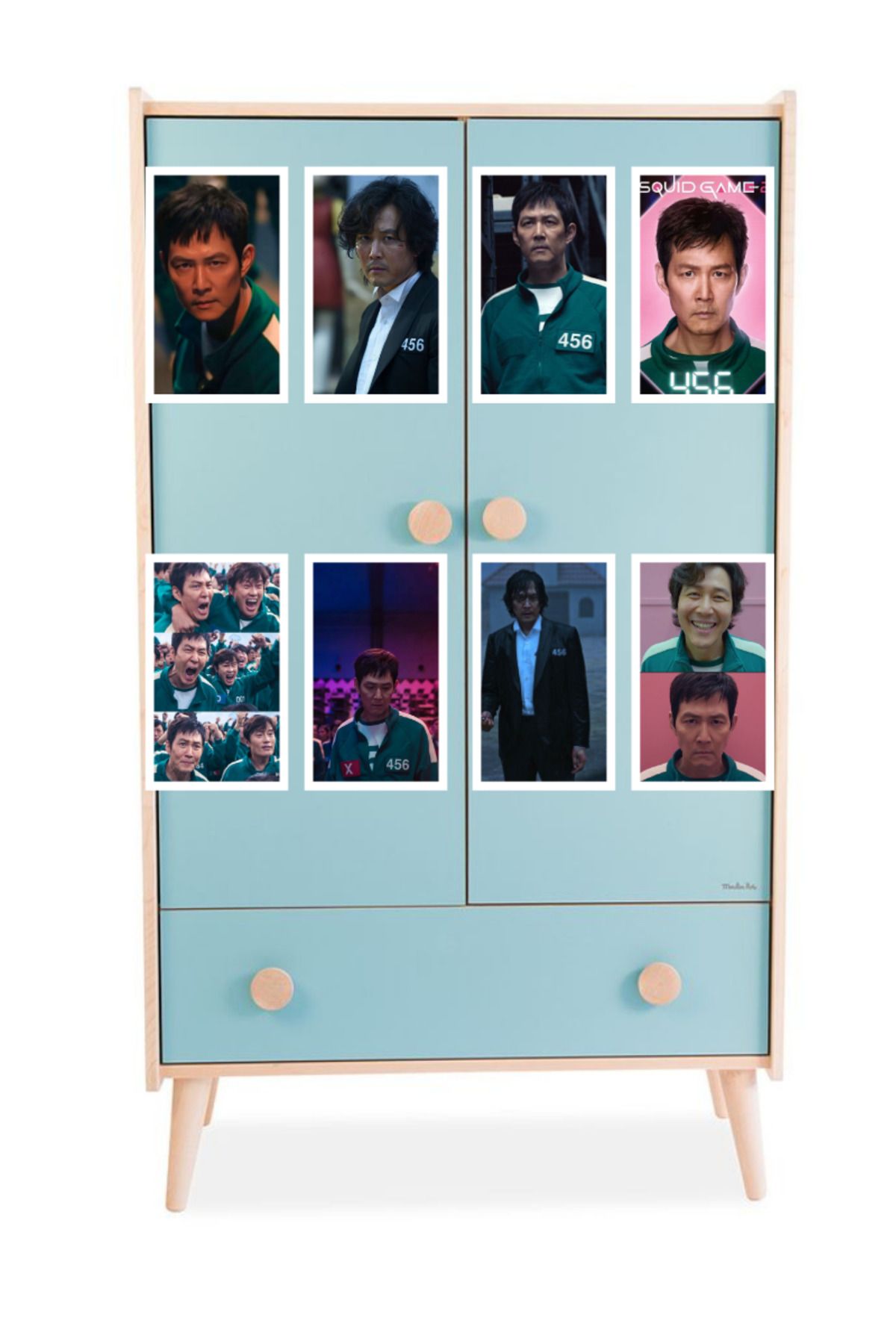 DERİND-Squid Game Player 456 - ملصقات مختلطة من Seong Gi-hun وLee Jung-jae - الترابط 3