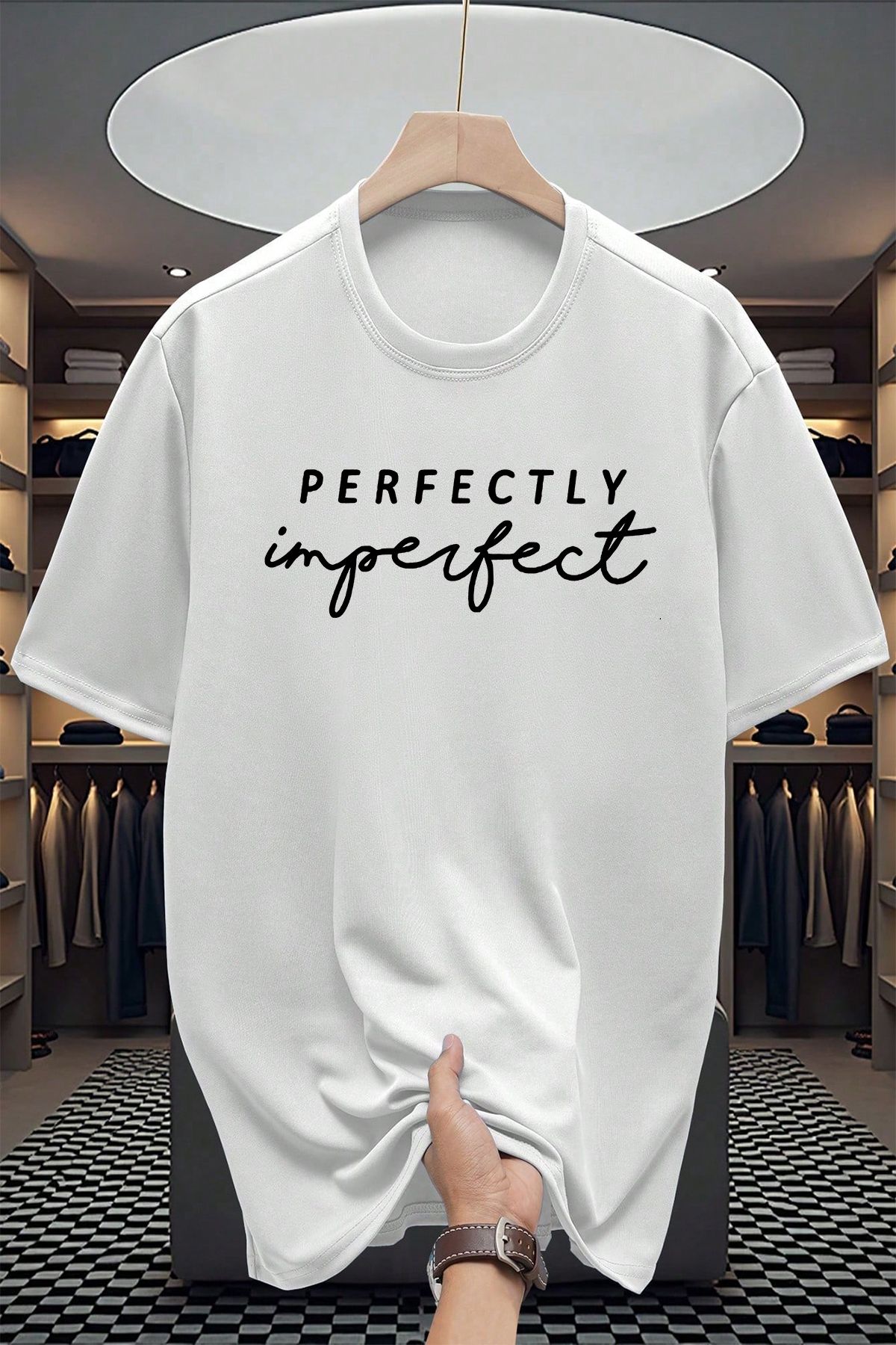 uyguntarz Pamuklu Perfectly Baskılı Oversize T-shirt