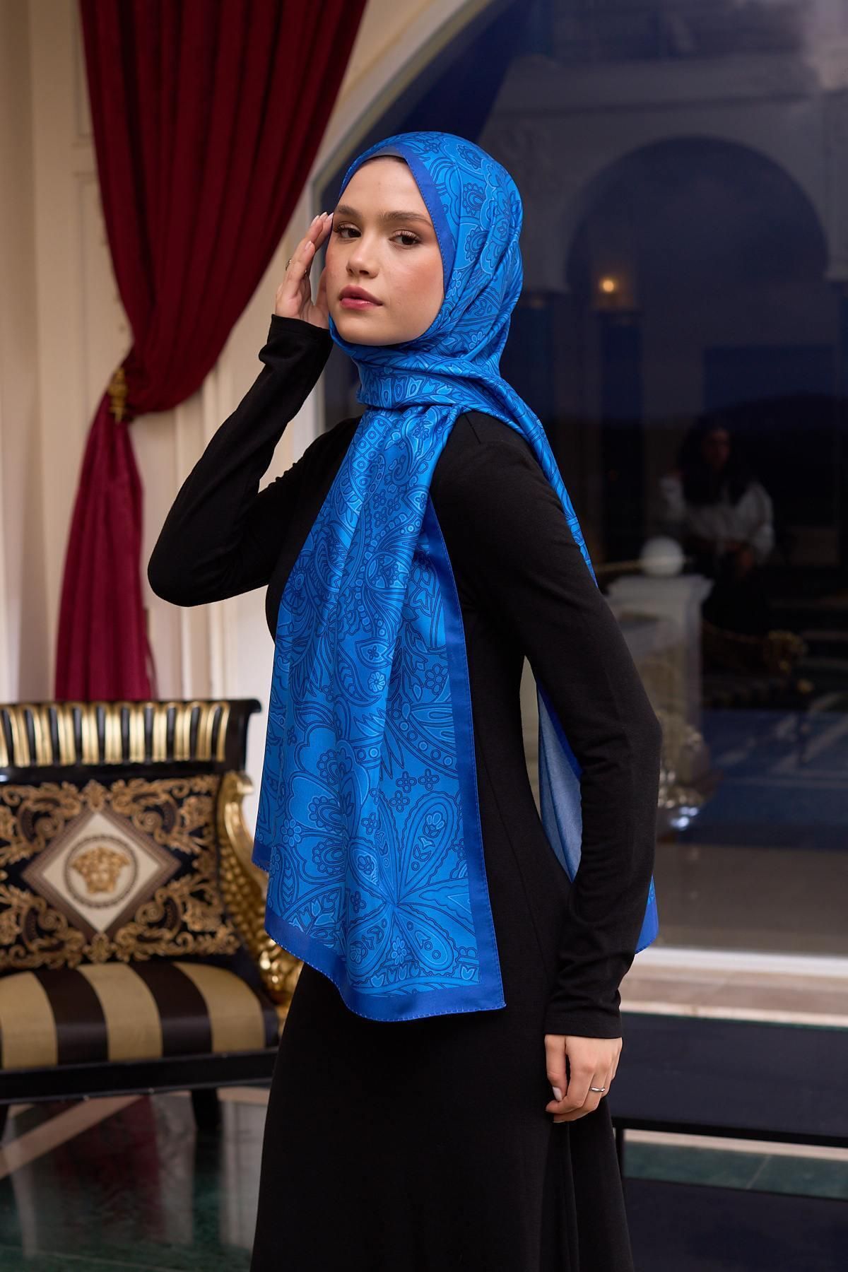 İpekhan-Saks Voile Patterned Silk Shawl - 9803-22 3