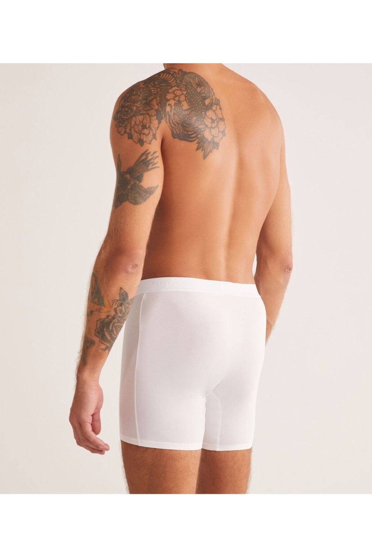 Kom-Men's Boxers with White Modal Fabric - 2-Pack, Long Leg, Cotton and Lycra Kq.O.1K.M2.K3 5