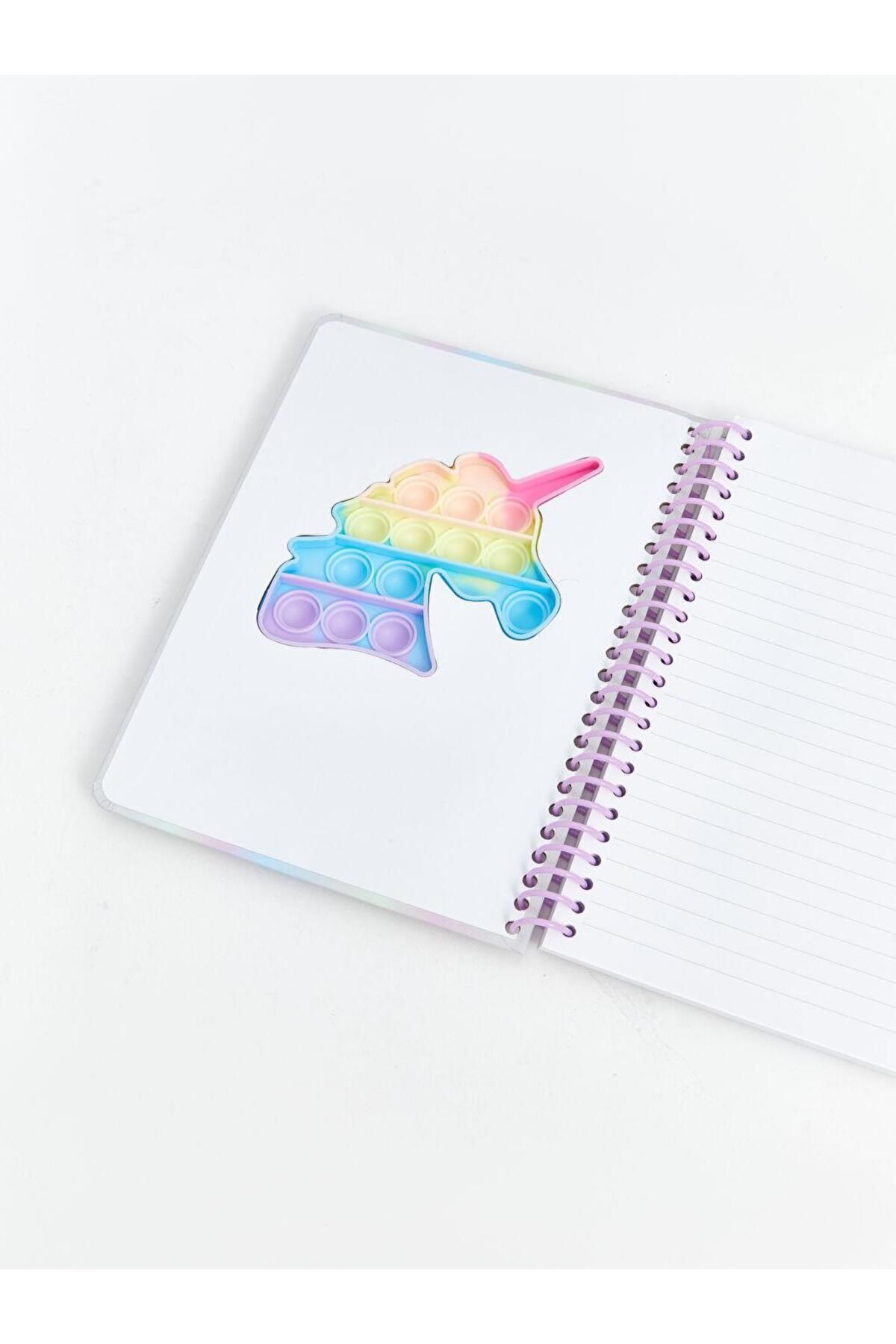 LC Waikiki-ملحقات LCW دفتر ملاحظات مخطط بحلقة مطبوعة من Pop It 3