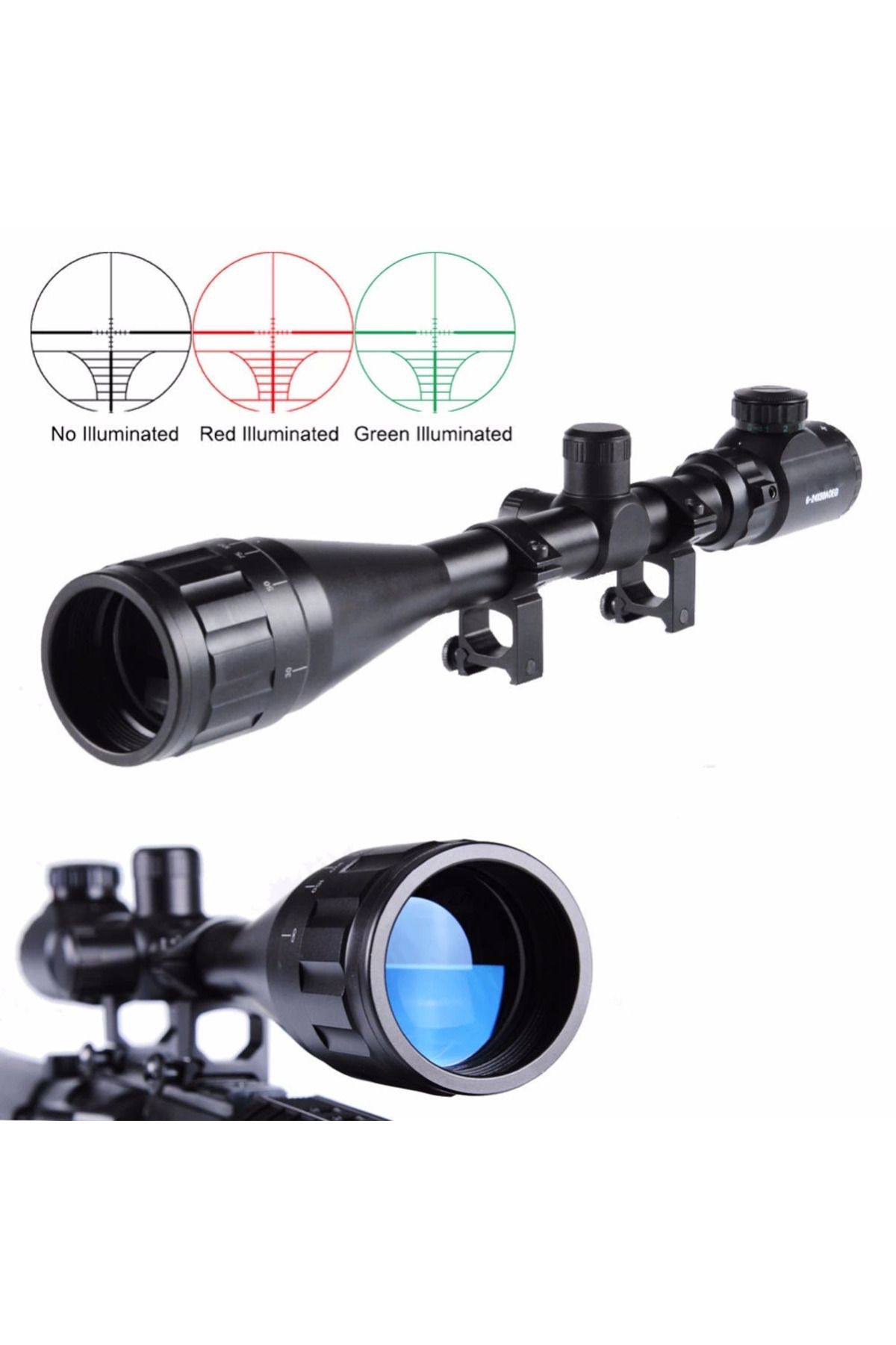 Easy Tedarik 4-16x50 Aoeg Zoomlu Dürbünü Çift Işıklı Kırmızı,yeşil Kaynaklı Avcılık Dürbün