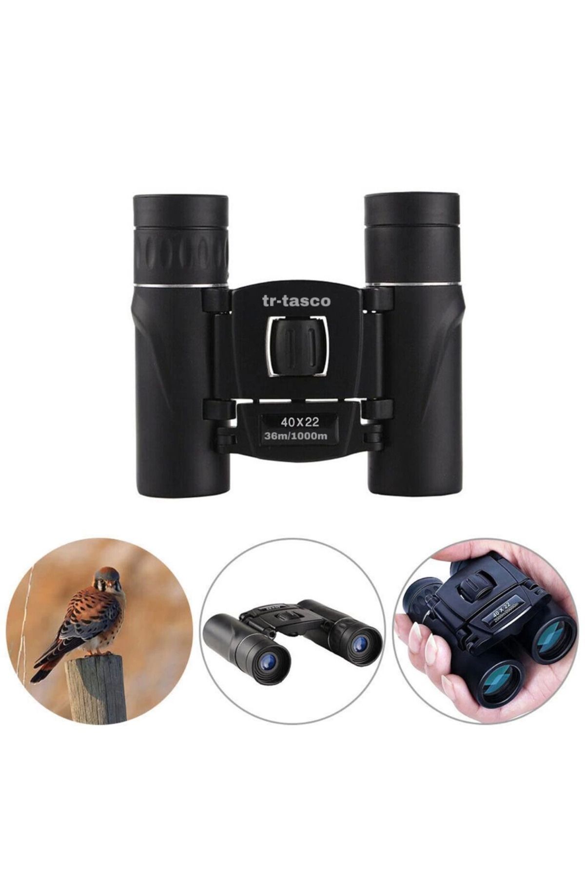 Easy Tedarik Tr- 40x22 Cepte Taşımalı Kauçuk Kaplamalı Mini Dürbün 1000m/36m