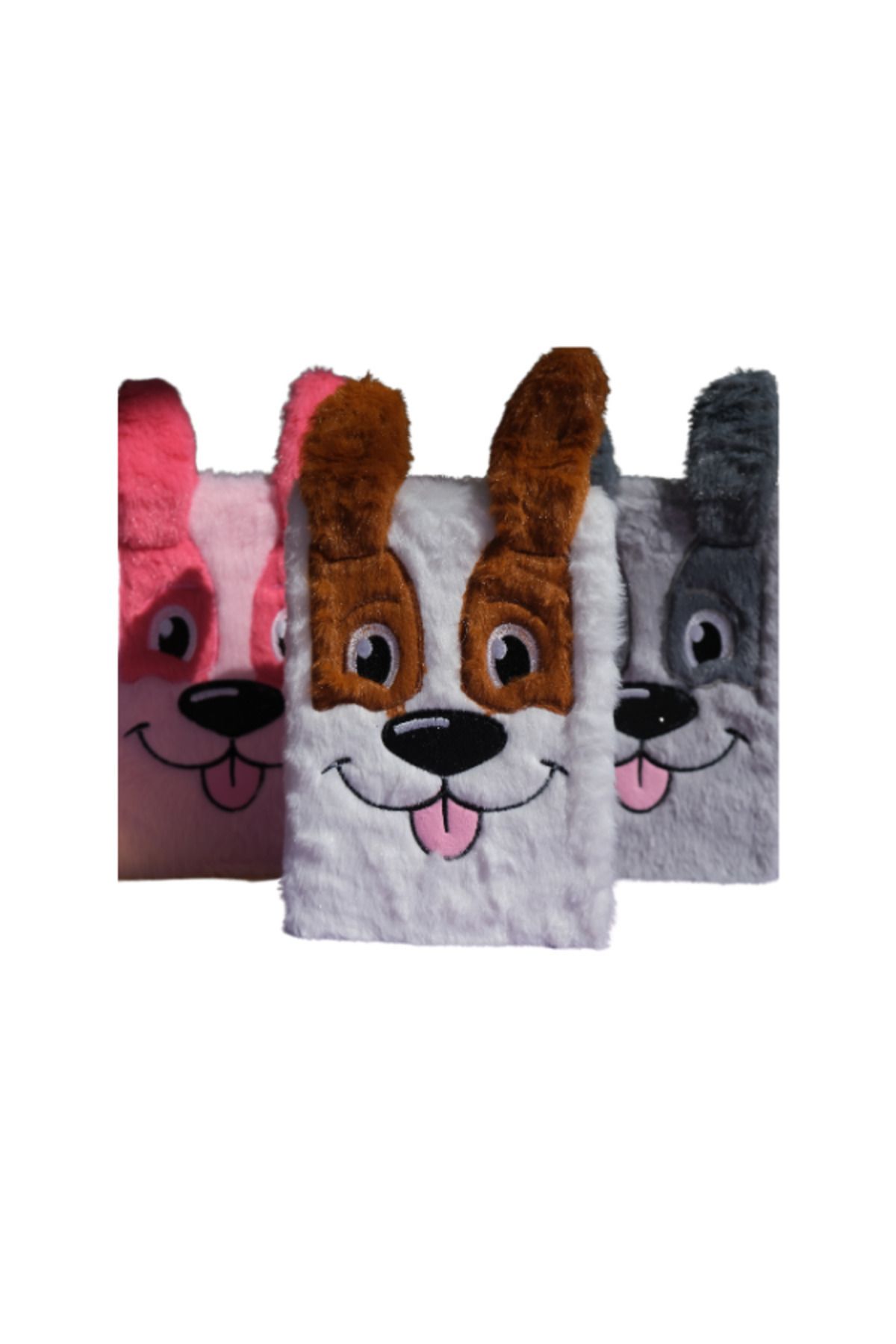 Pembe Pasaj-Plush Dog Notebook Cute and Soft Design Notebook 2
