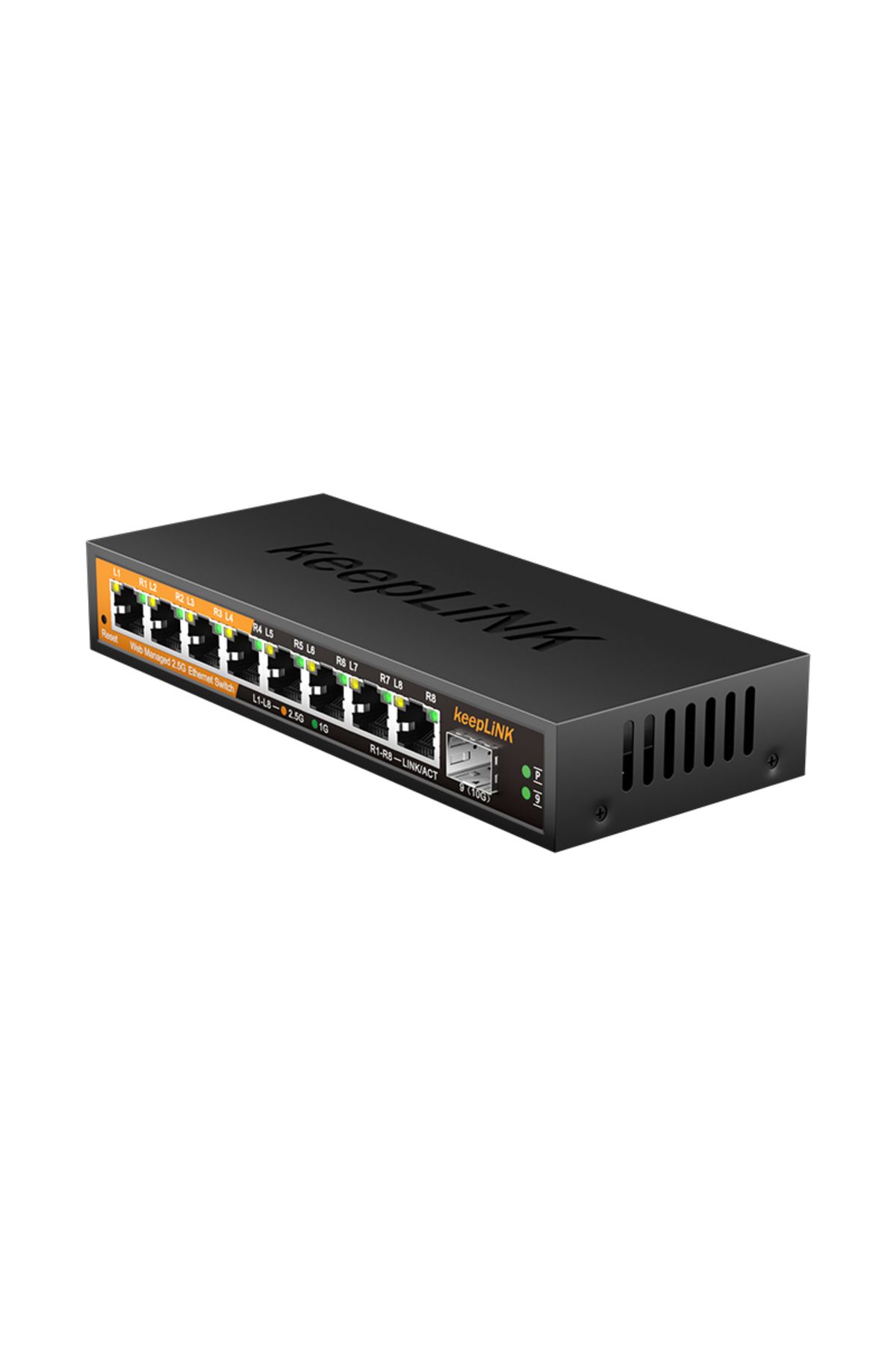 Choice-Switch With Eu Plug Keeplink 9-port Multi-gigabit Managed Ethernet Switch With 8-2.5gb Ports And 1-1 5