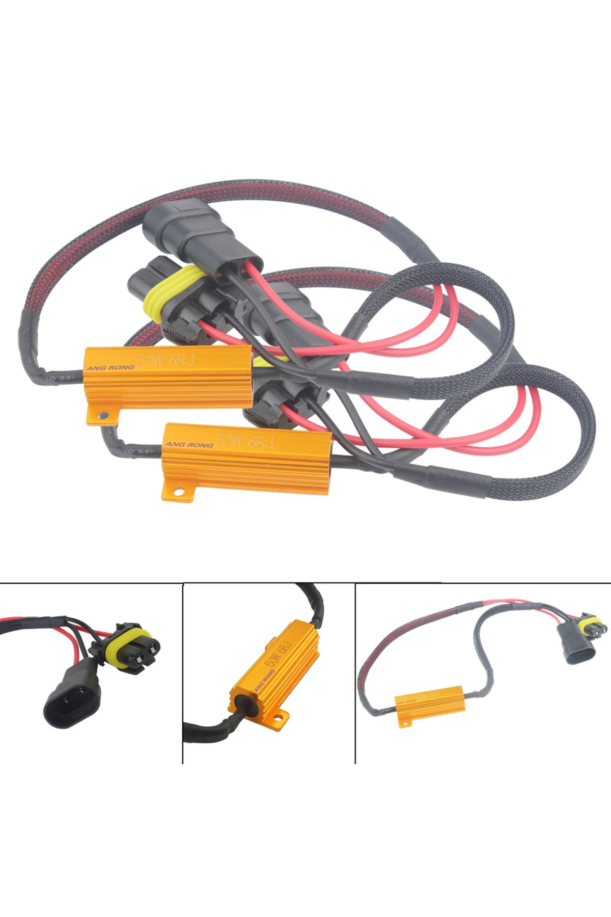 Choice-ANGRONG 2x 50w 6 Ohm 9006 HB4 LED Daytime Fog Light HeadLight Error Free Load Resistor 1
