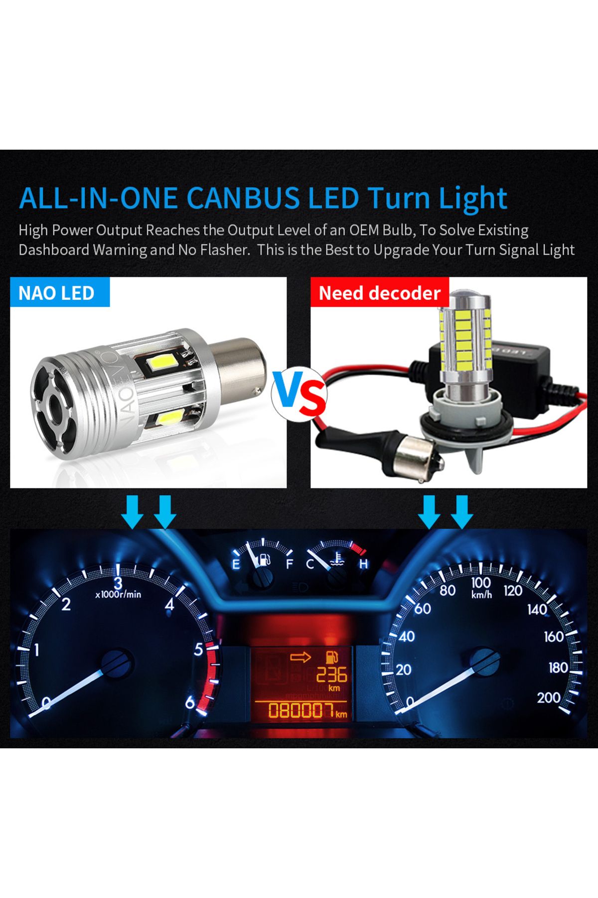 Choice-White P21w Ba15s Nao P21w Led Canbus Py21w No Error 26w Ba15s 1156 3000lm Bau15s No Hyper Flash 12v 5