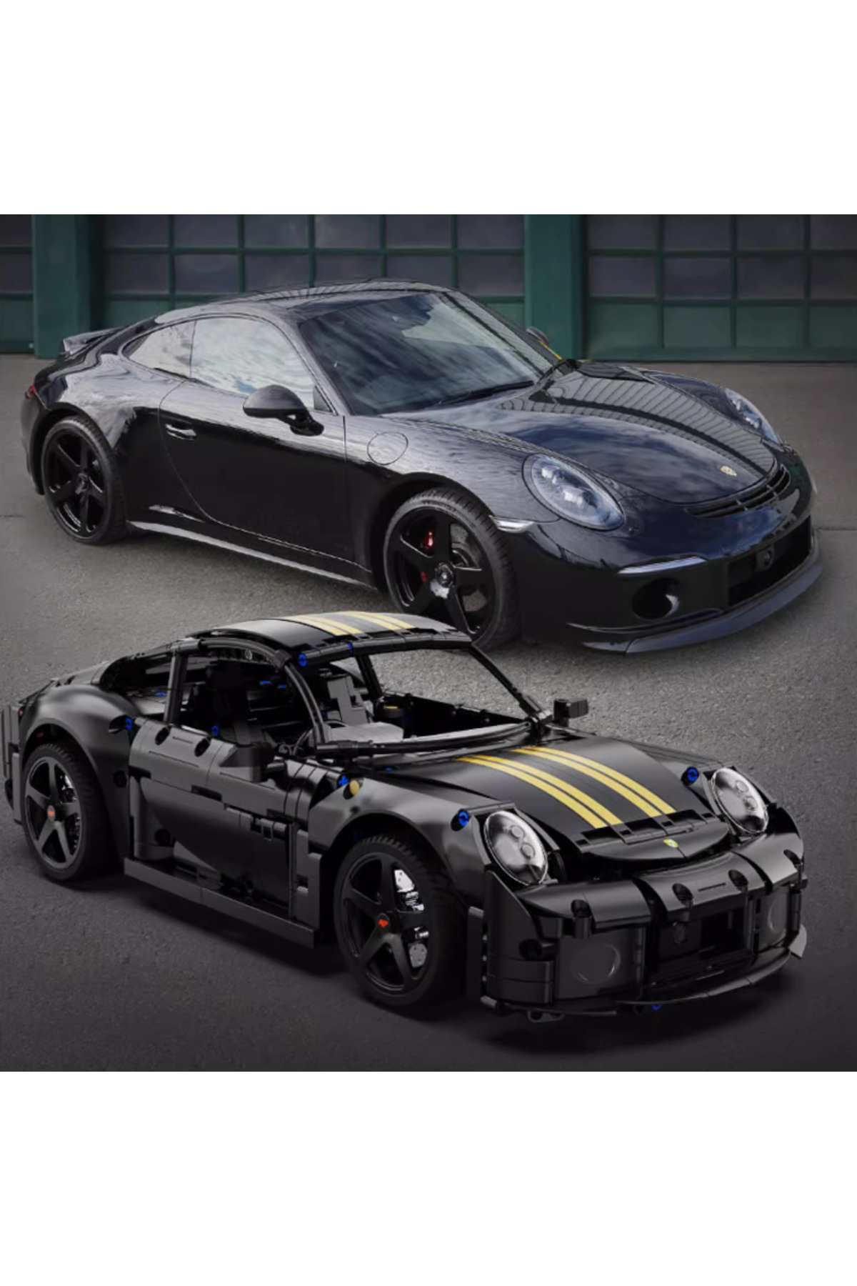 بدون جعبه، بدون RC. هر کدام ۱۶۵۵ قطعه، مقیاس ۱:۱۰، جدید، ۲۰۱۹، خودروی اسپرت کلاسیک آلمان RC، ۲۰۲۴، بلوک‌های ساختنی LED شهر