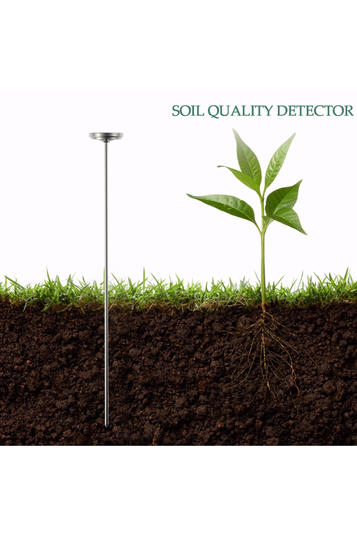 ALLOYSEED-50cm Compost Soil Tester Meter Measuring Probe Premium Stainless Steel Compost Soil Thermometer G... 5