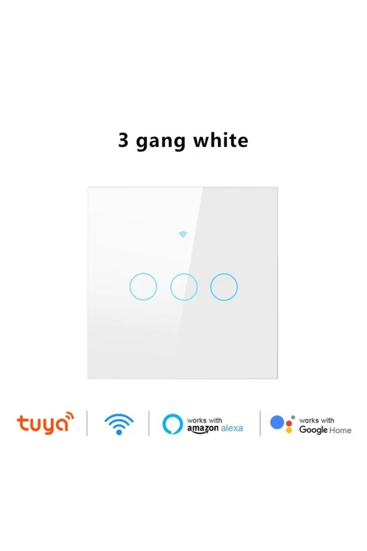 Choice-Wifi White 3 Gang Eu Wifi Smart Light Switches Touch Switch Rf433 No Neutral Wire Smart Home Life Tu 1