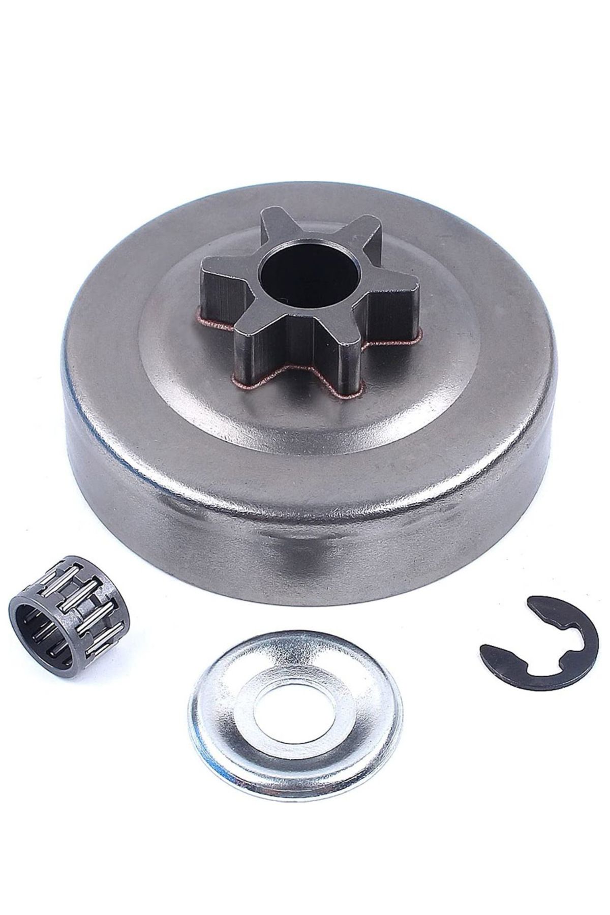 Choice-3/8 6T Clutch Drum Sprocket Washer E-Clip Kit for STIHL Chainsaw MS170 MS180 MS210 MS230 MS250 01... 8